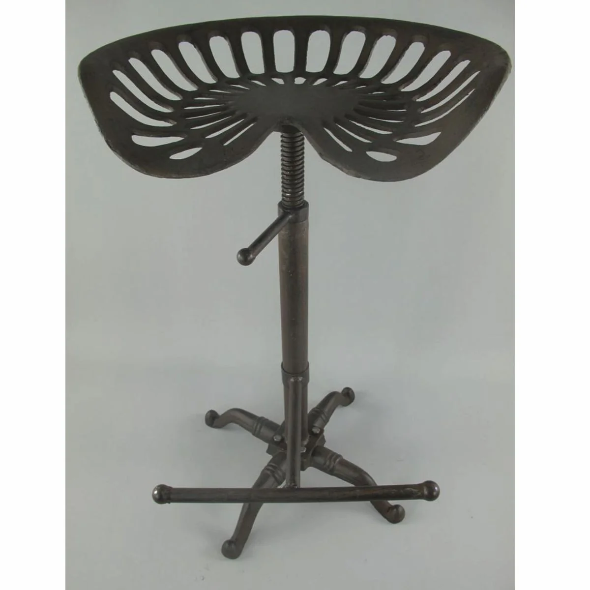 Industrial Style Cast Iron Bar Stool Rustic Brown H. 75 cm