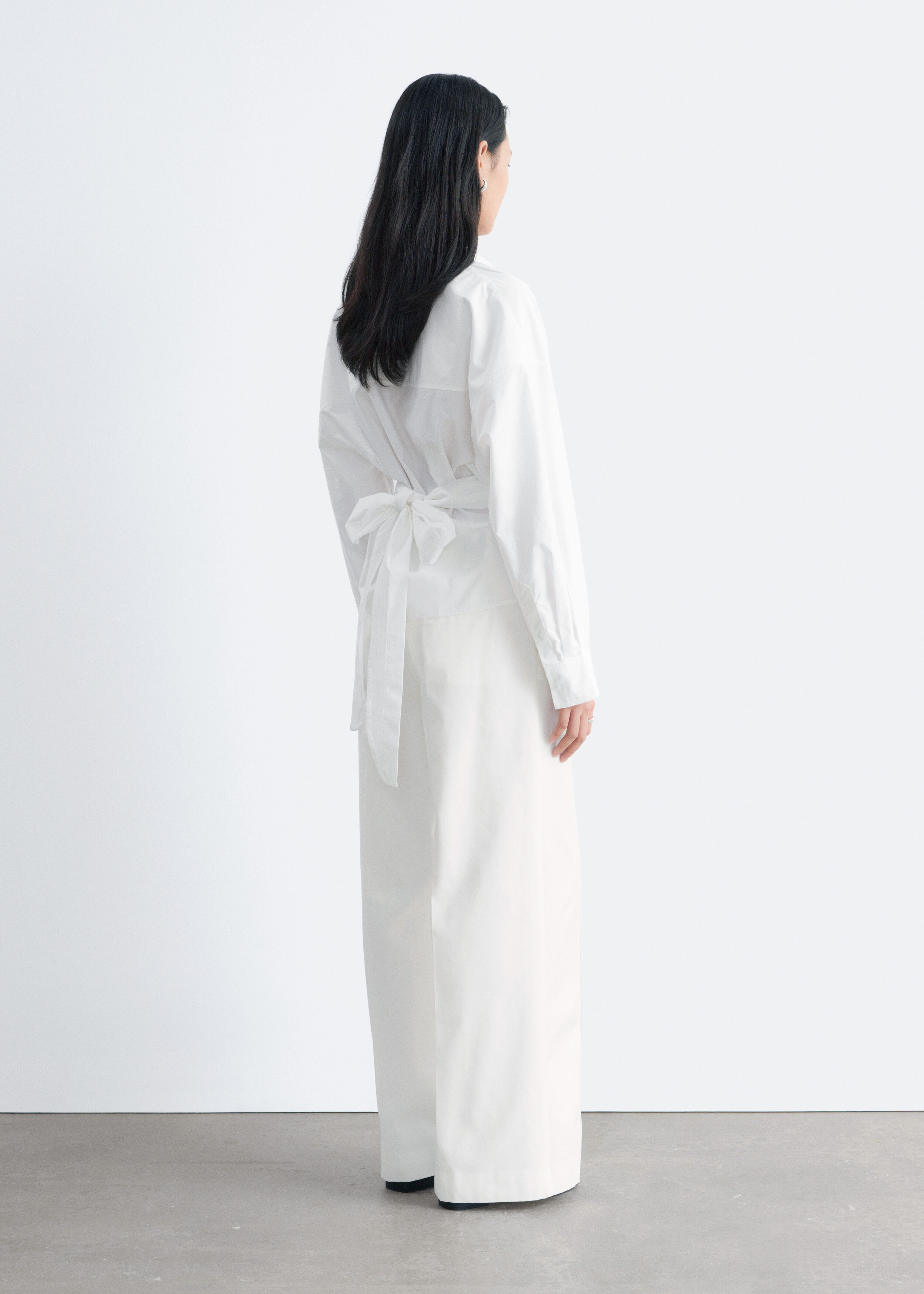 & Other Stories TIE-WAIST COTTON SHIRT