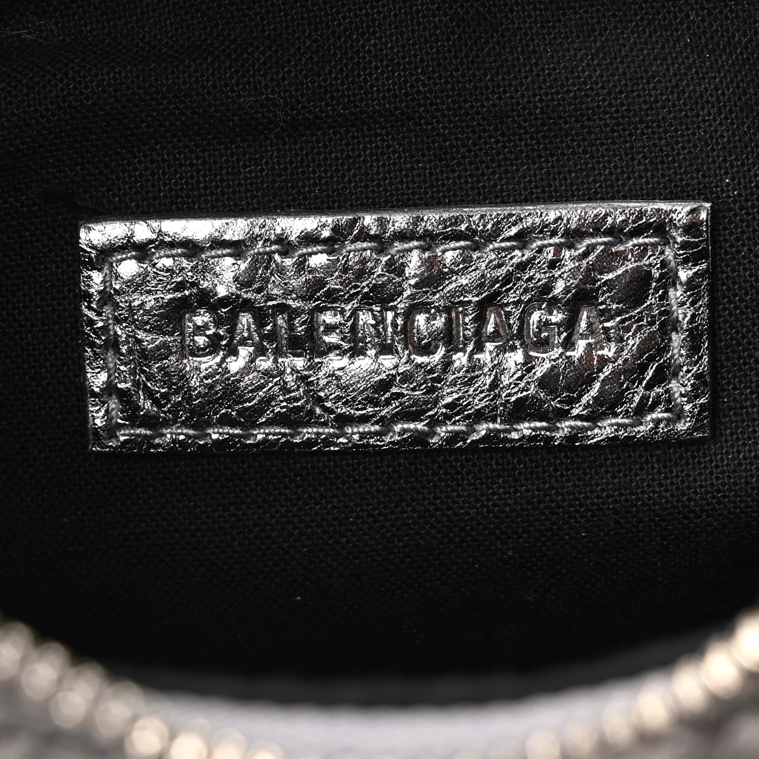 Metallic Agneau Arena Le Cagole Shoulder Bag XS Silver - Top Club