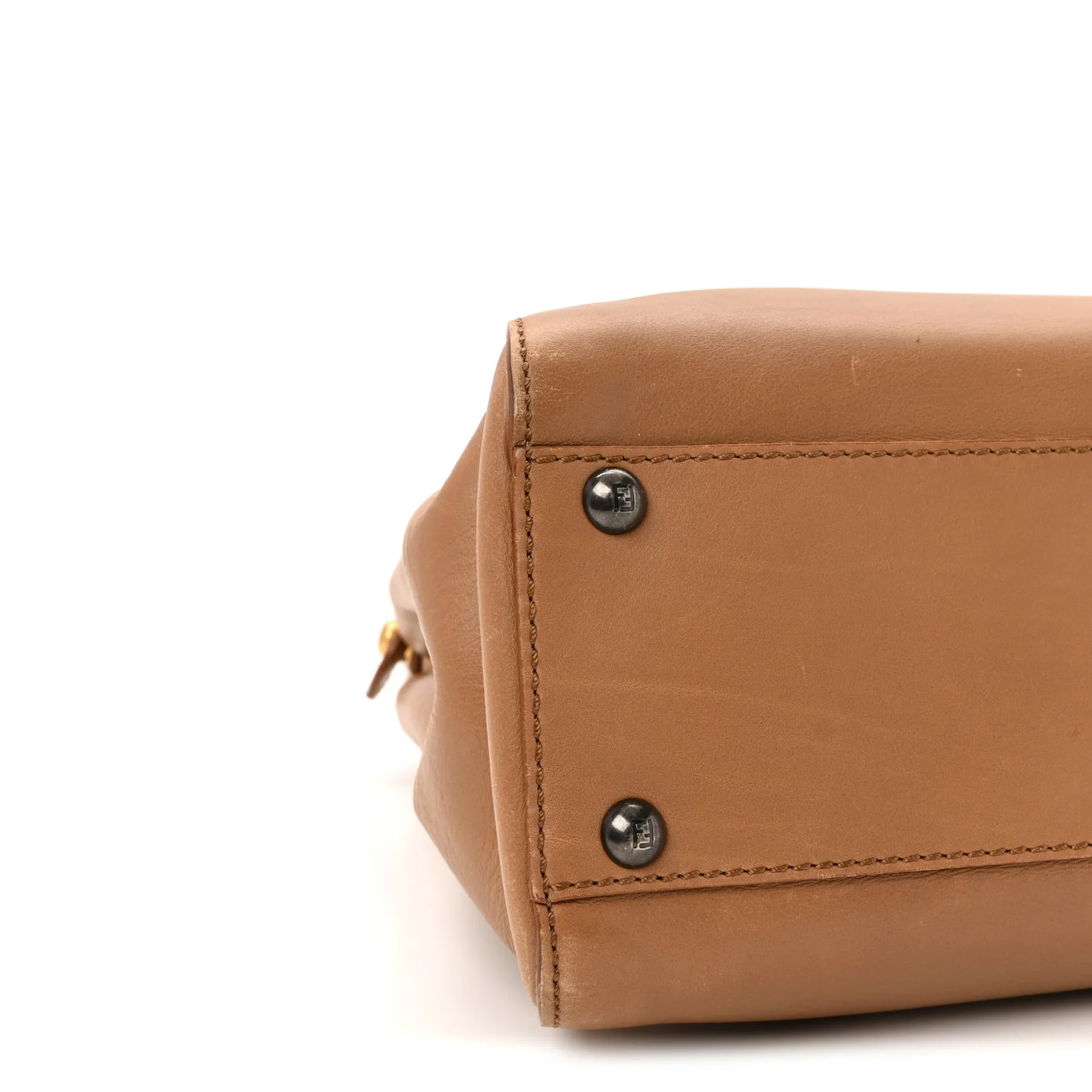 Vitello Seta Shiny Nappa Elaphe Medium Peekaboo Iconic Satchel Latte Blue - Top Club