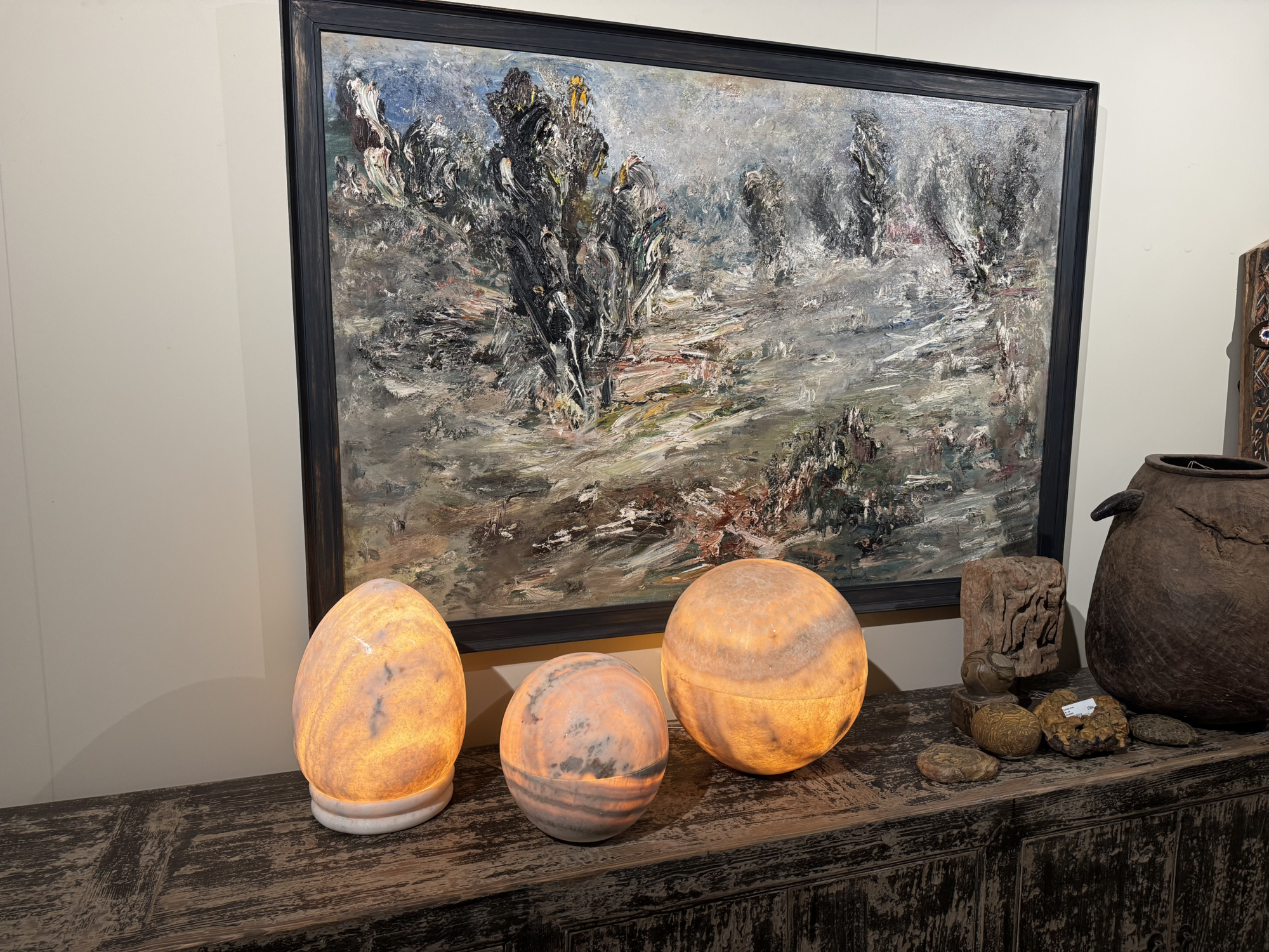 Lamp onyx groot 35 cm uniek