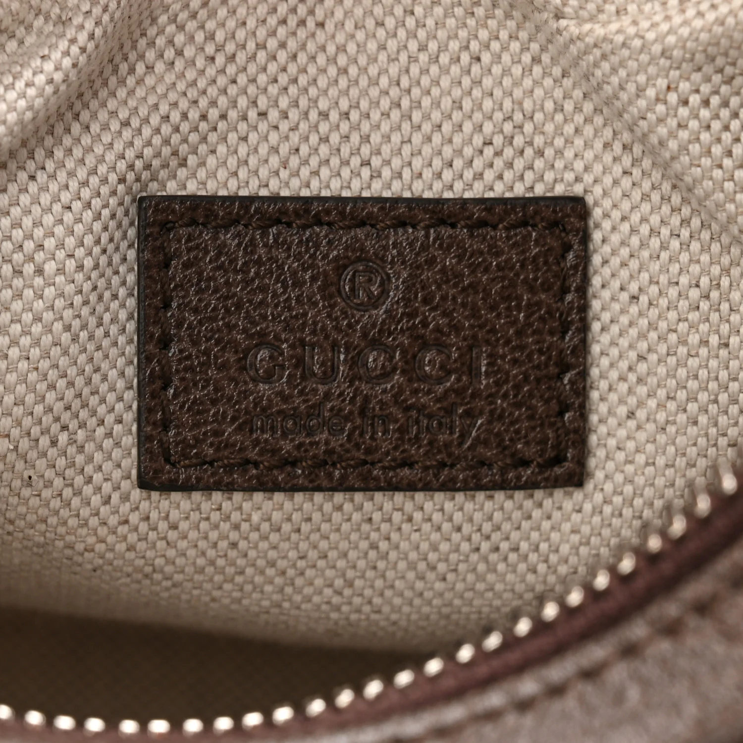 GG Supreme Monogram Textured Calfskin Web Small Attache Shoulder Bag Beige Ebony New Acero - Top Club