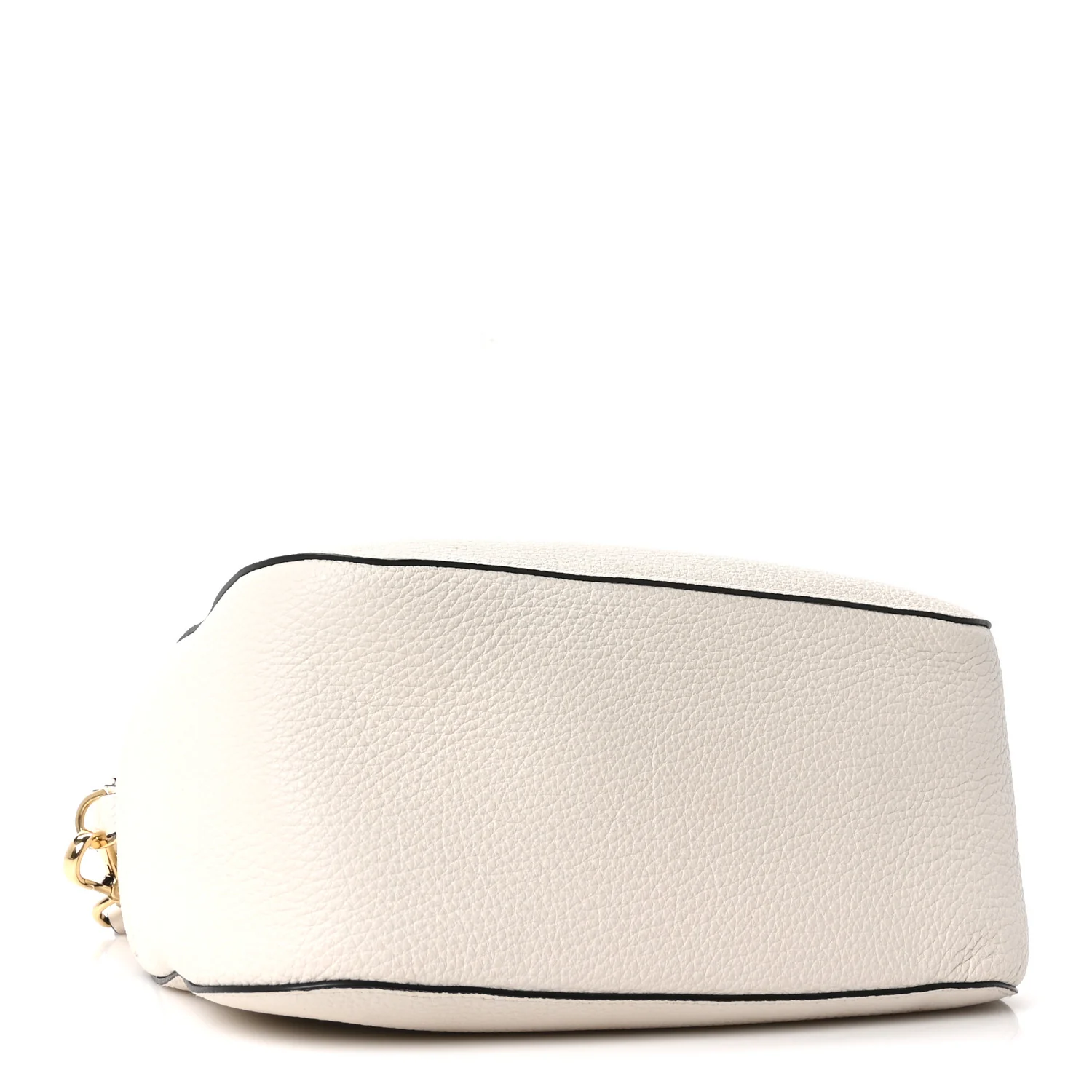 Vitello Daino Small Shoulder Bag White - Top Club