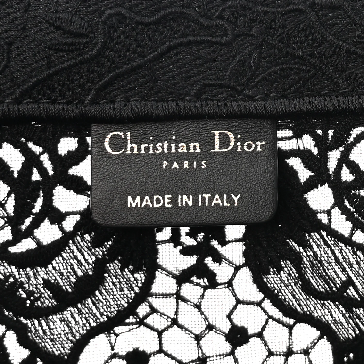 Embroidered 3D Macrame D-Lace Sun Medium Book Tote Black - Top Club