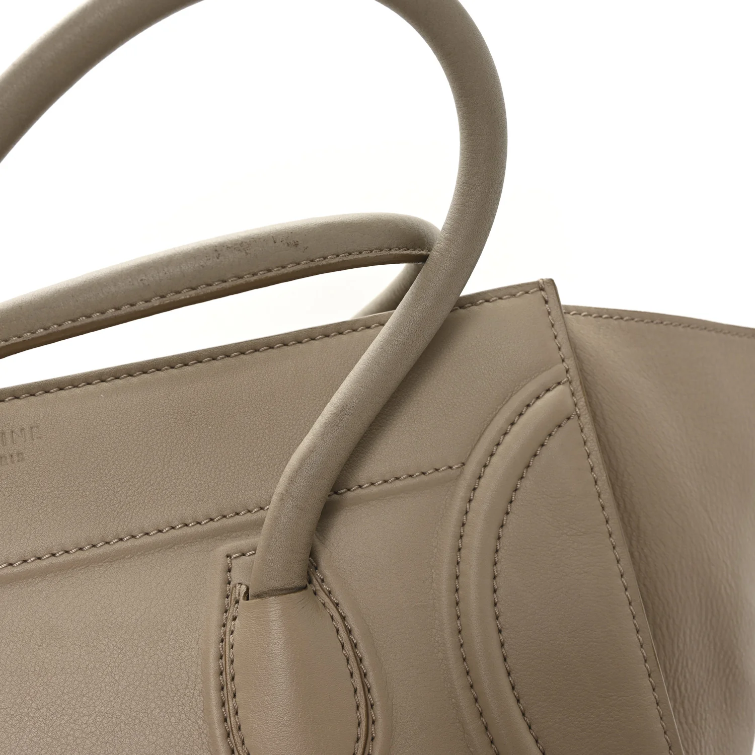 Supple Calfskin Large Phantom Luggage Dune - Top Club