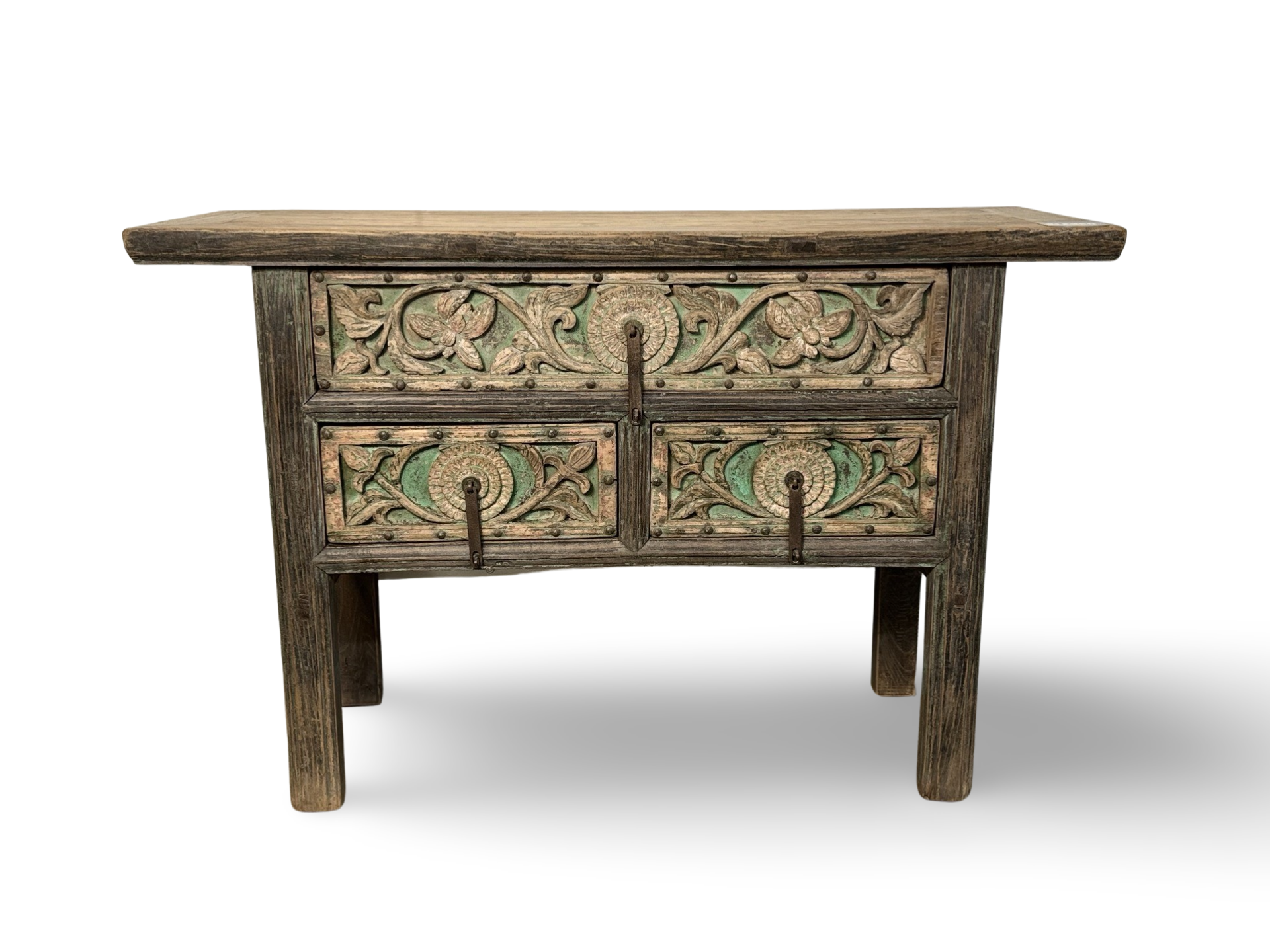 Wandtafel Snijwerk groen 3 lades