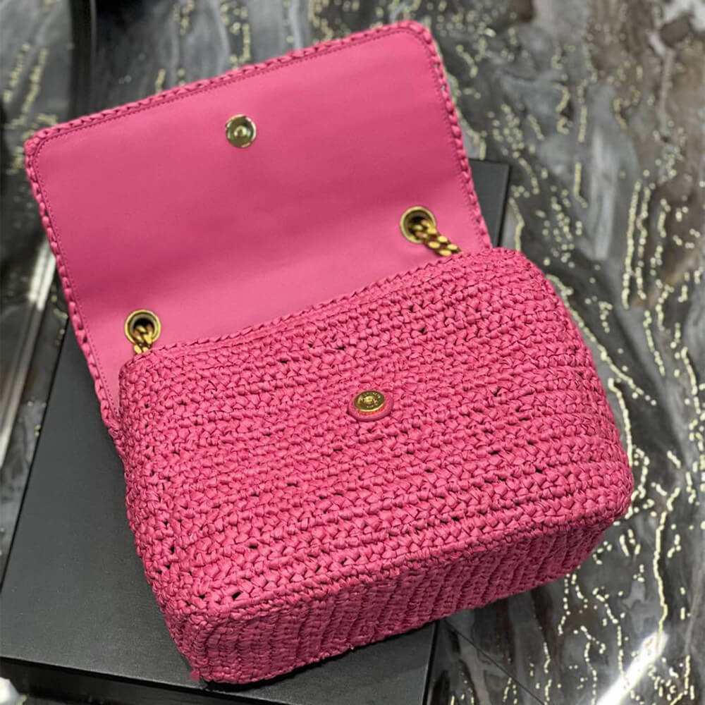 SAINT LAURENT NIKI CHAIN MEDIUM IN RAFFIA(HIGH-END GRADE) - Top Club