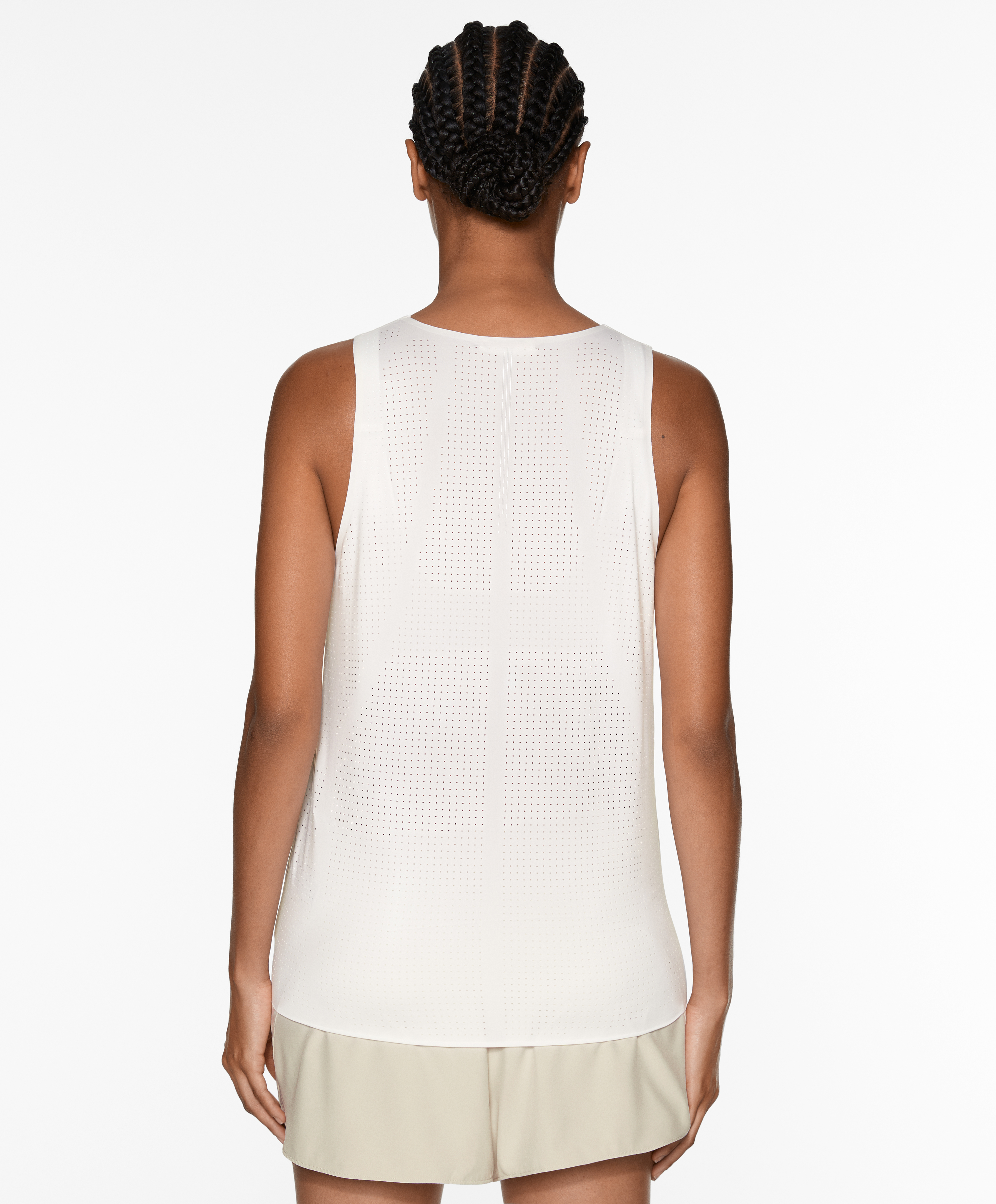 OYSHO Microperforated technical sleeveless T-shirt