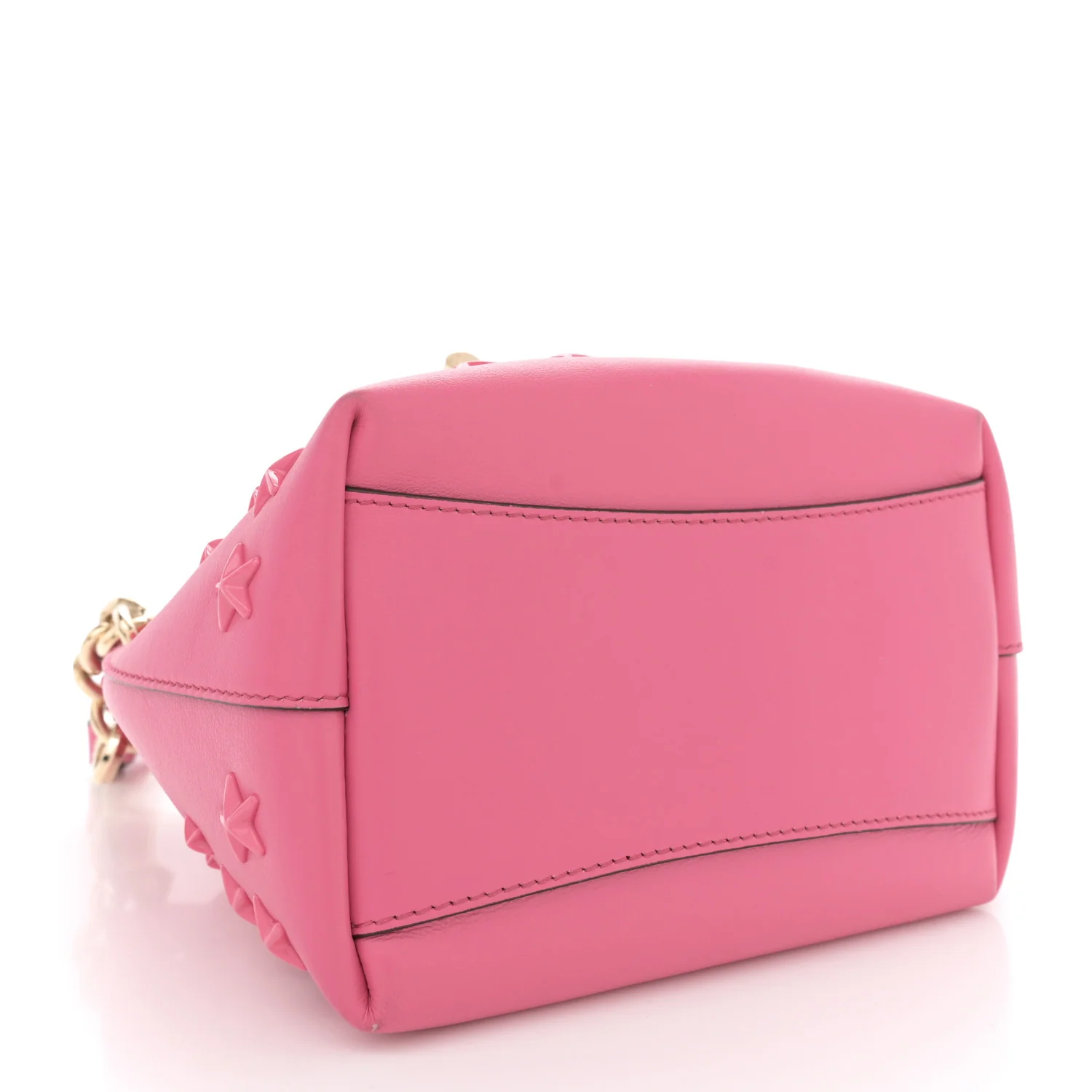 Calfskin Star Studded Bon Bon Bucket Bag Candy Pink - Top Club