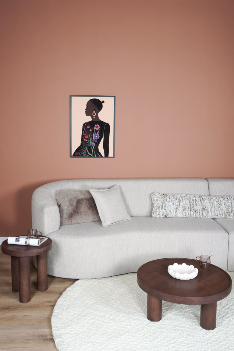 Salontafel Tias ø70 cm - Espresso Mangohout