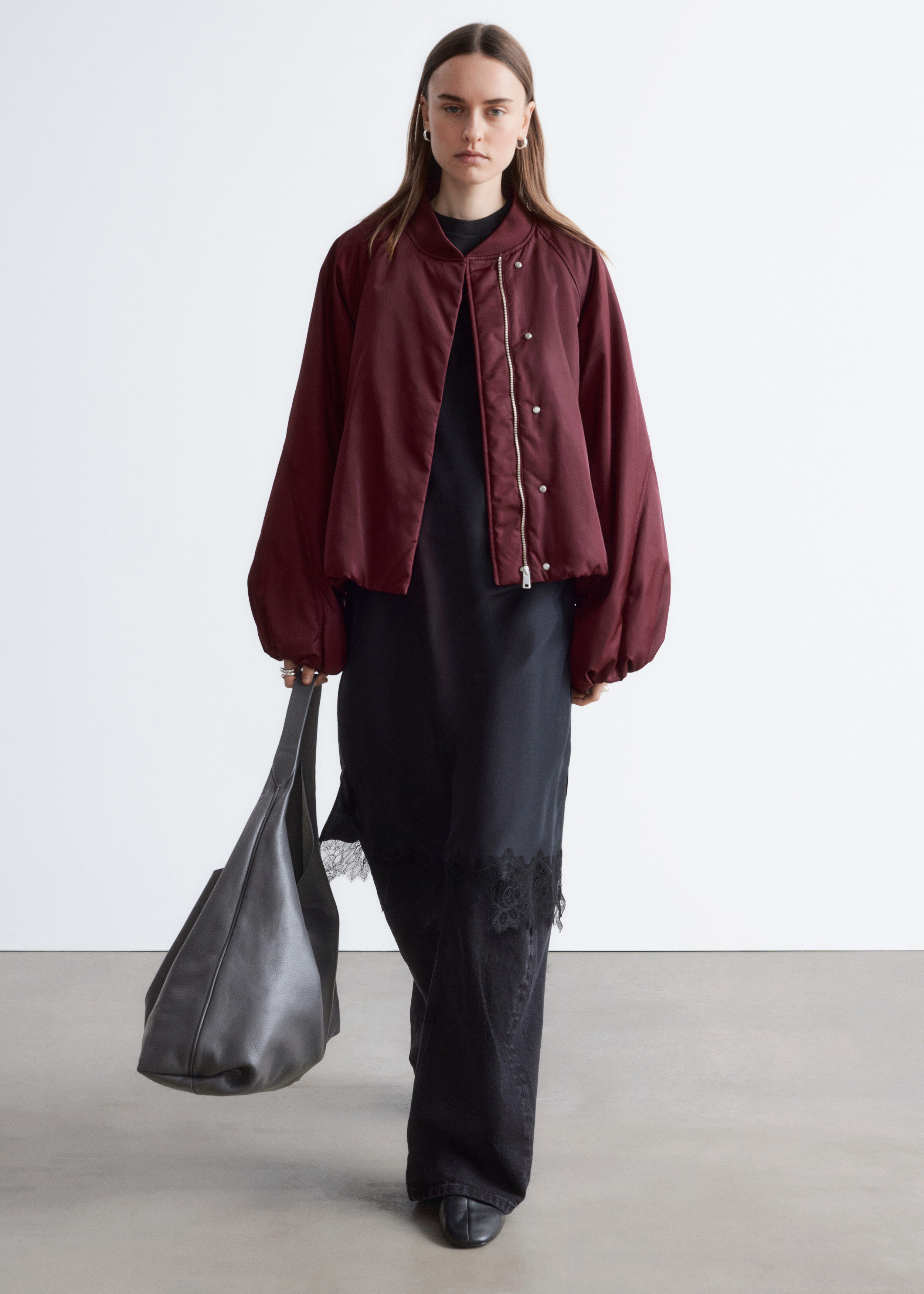 & Other Stories VOLUMINOUS-SLEEVE BOMBER JACKET