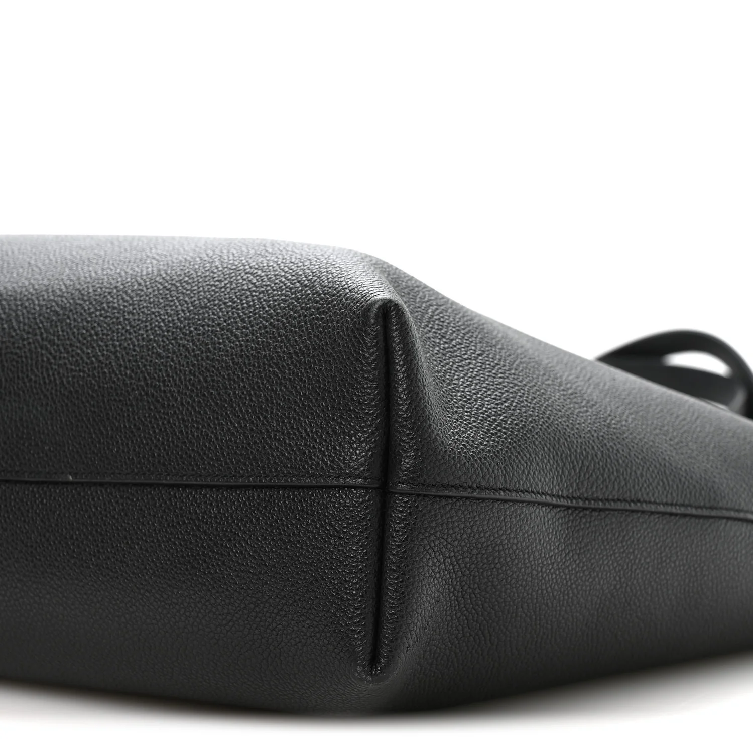 Calfskin Large Shopping Tote Black - Top Club
