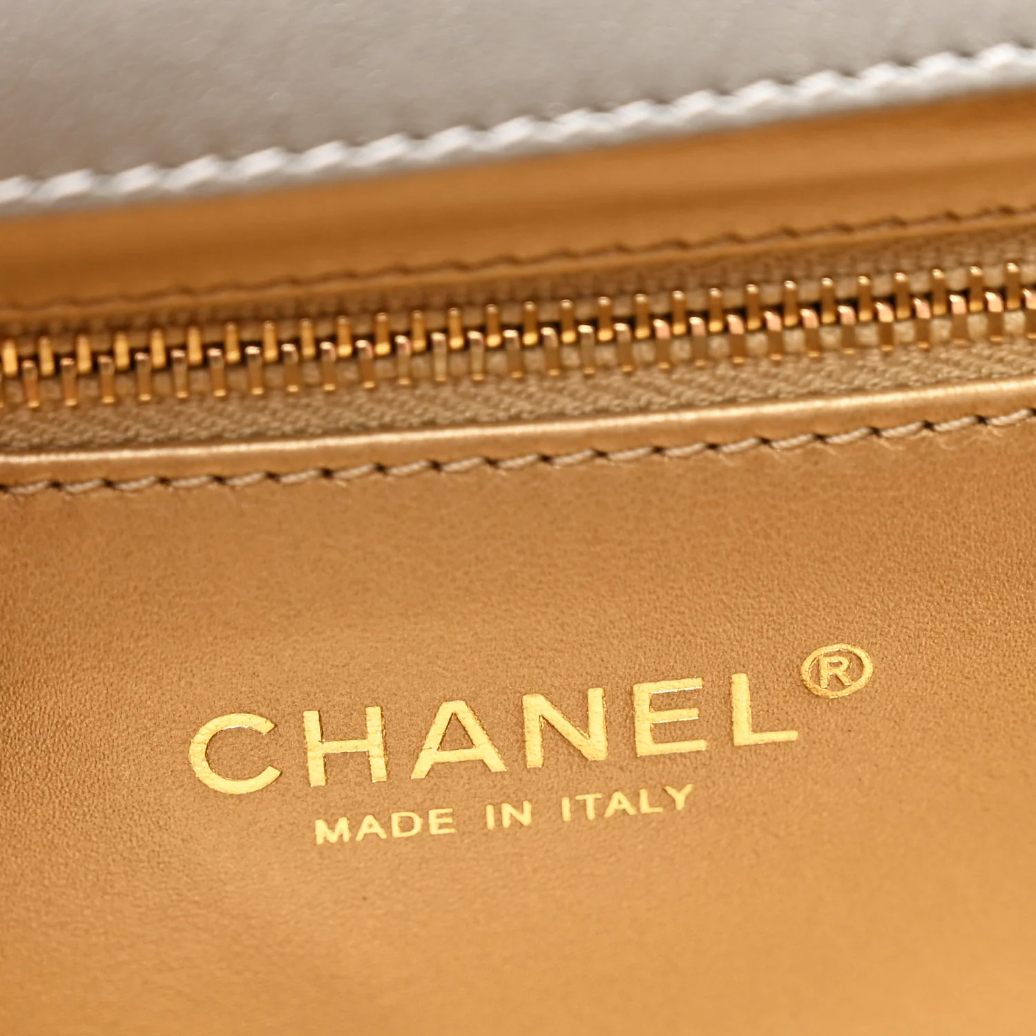 Metallic Goatskin Quilted Timeless CC Flap Silver - Top Club
