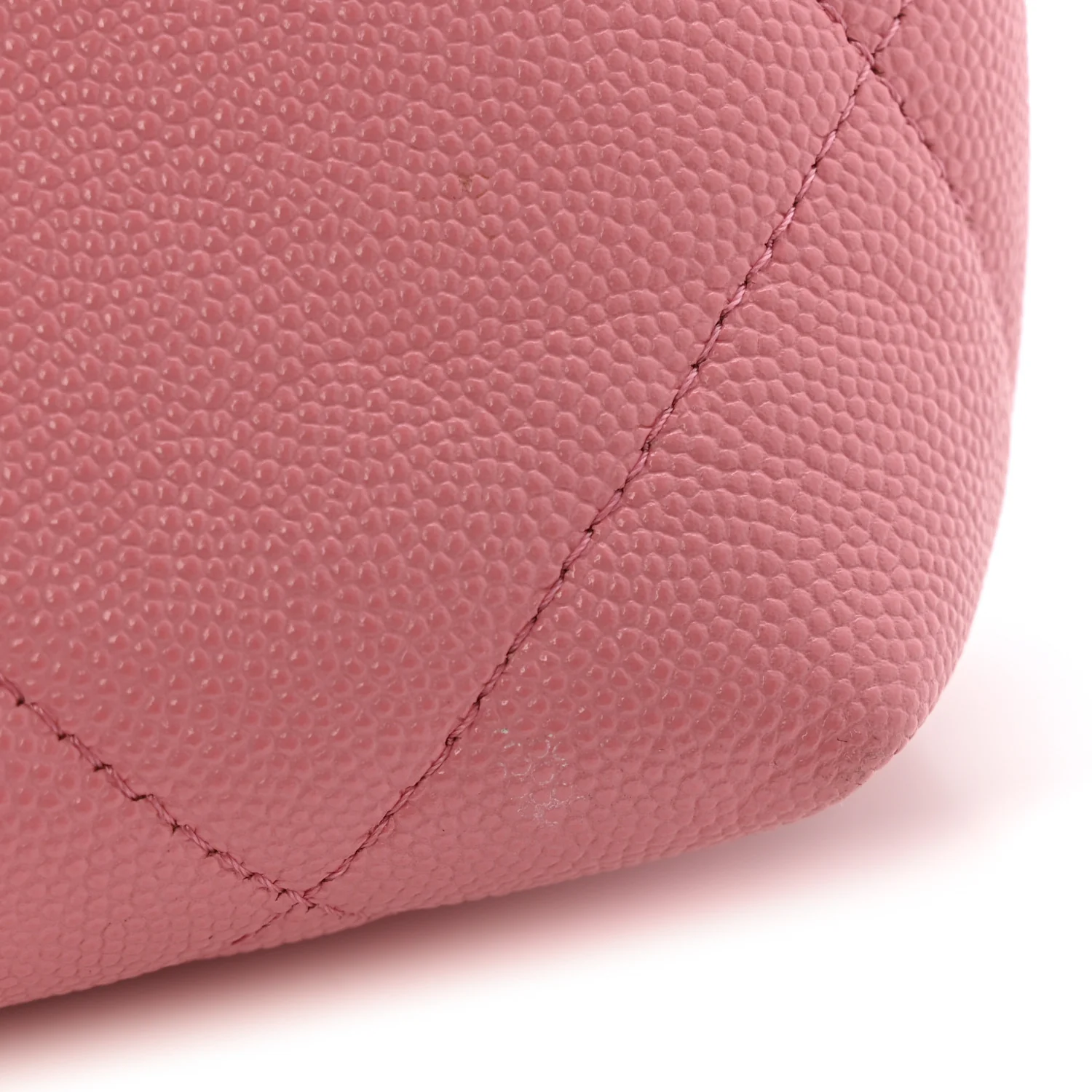 Caviar Quilted A Real Catch Clutch Pink - Top Club
