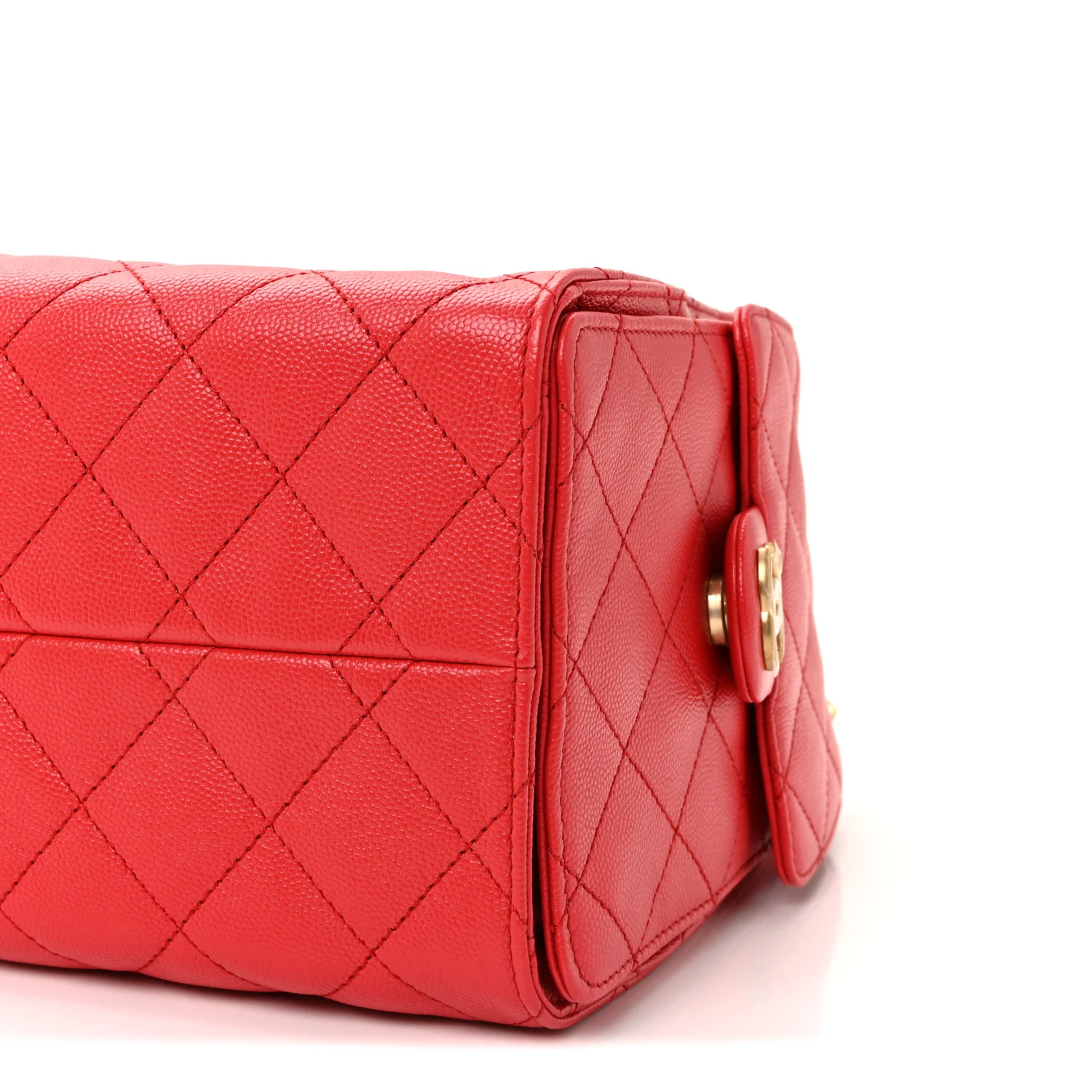 Caviar Quilted Small Chanel 25 Handbag Dark Red - Top Club
