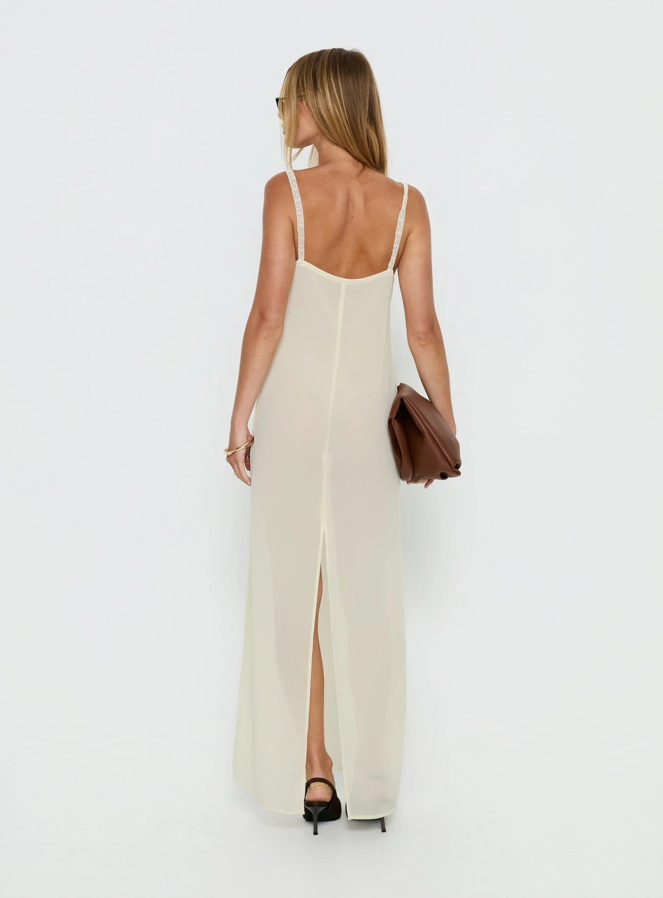 Glacial Sheer Maxi Dress Butter