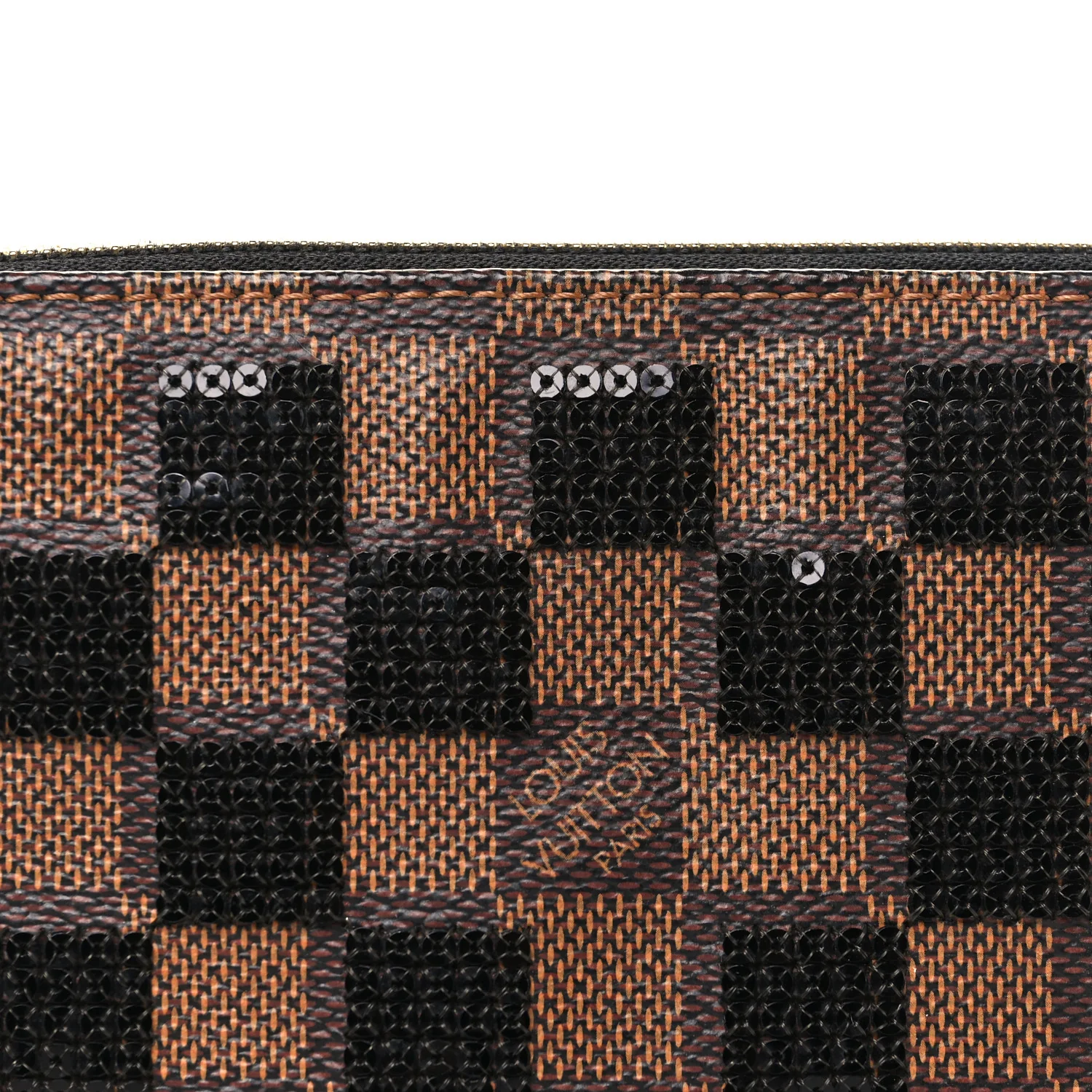 Damier Paillettes Mini Pochette Accessories Black - Top Club