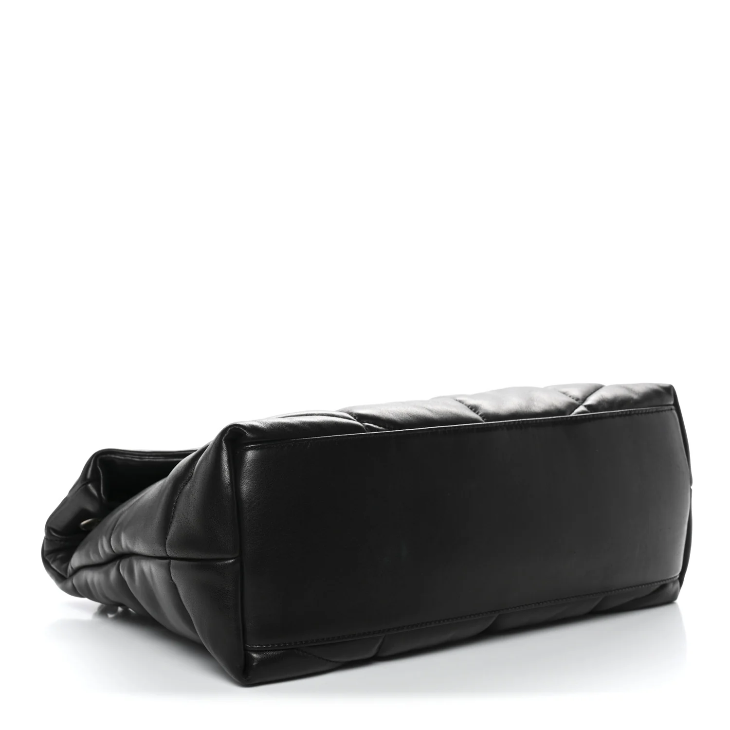 Lambskin Quilted Medium Loulou Puffer Monogram Chain Satchel Black - Top Club