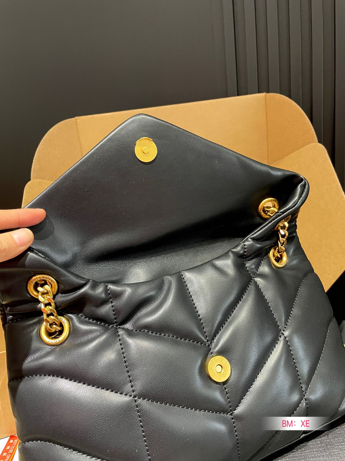 Y PUFFER SMALL SIZE BAG IN QUILTED LAMBSKIN Size: 28*17 CM - Top Club