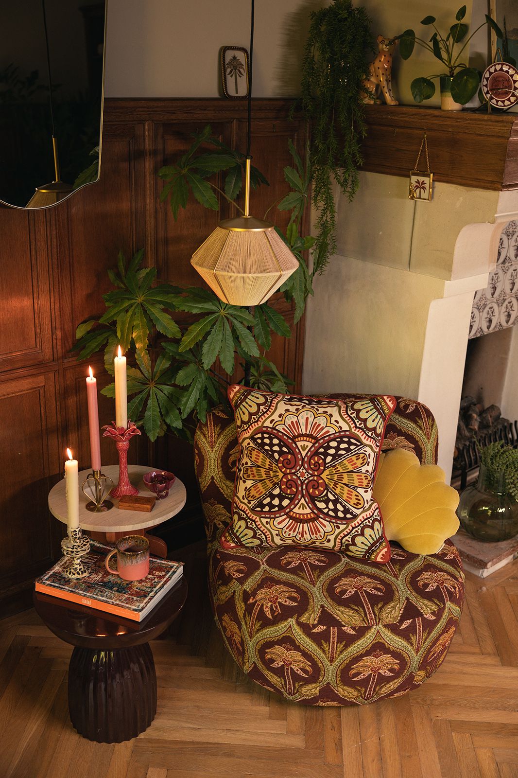 Multicolour kussen met bloemendessin