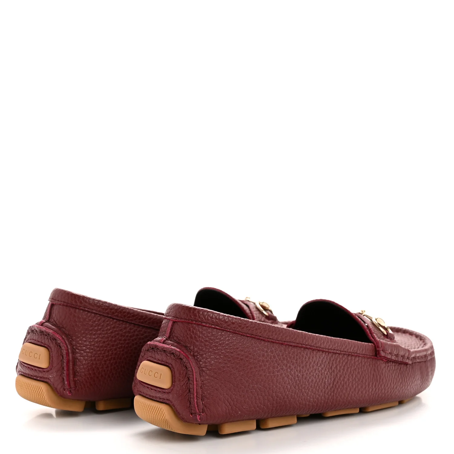 Soft Clove Calfskin Womens Horsebit Driver Loafers 40 Rosso Ancora - Top Club