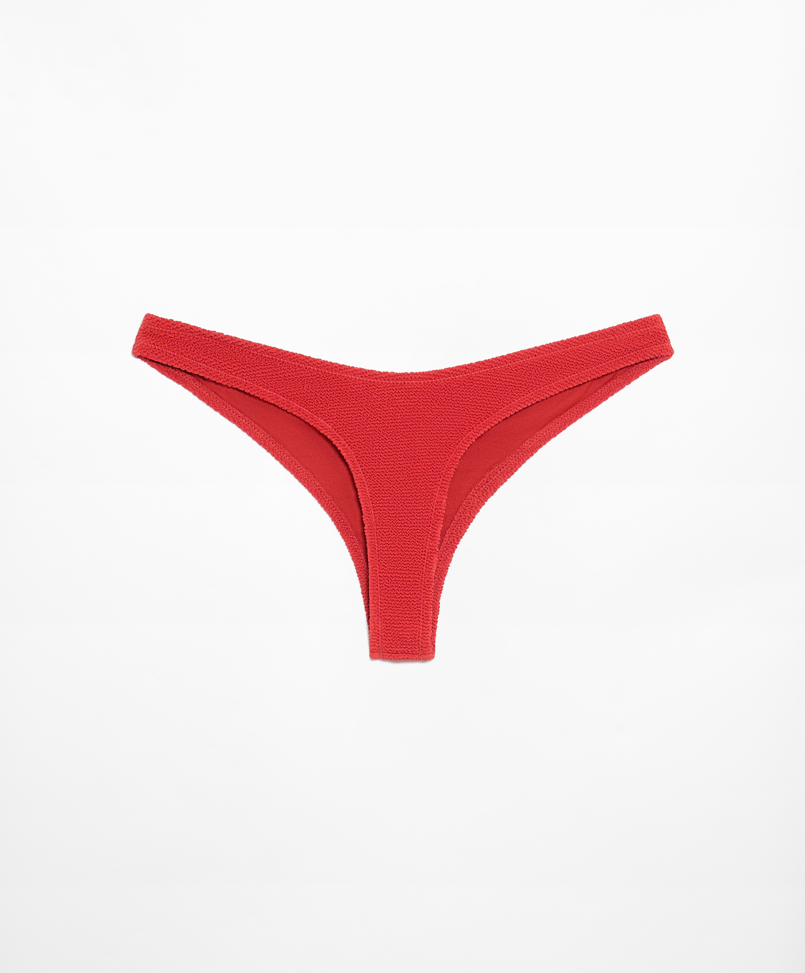 OYSHO U-cut crinkle Brazilian bikini briefs