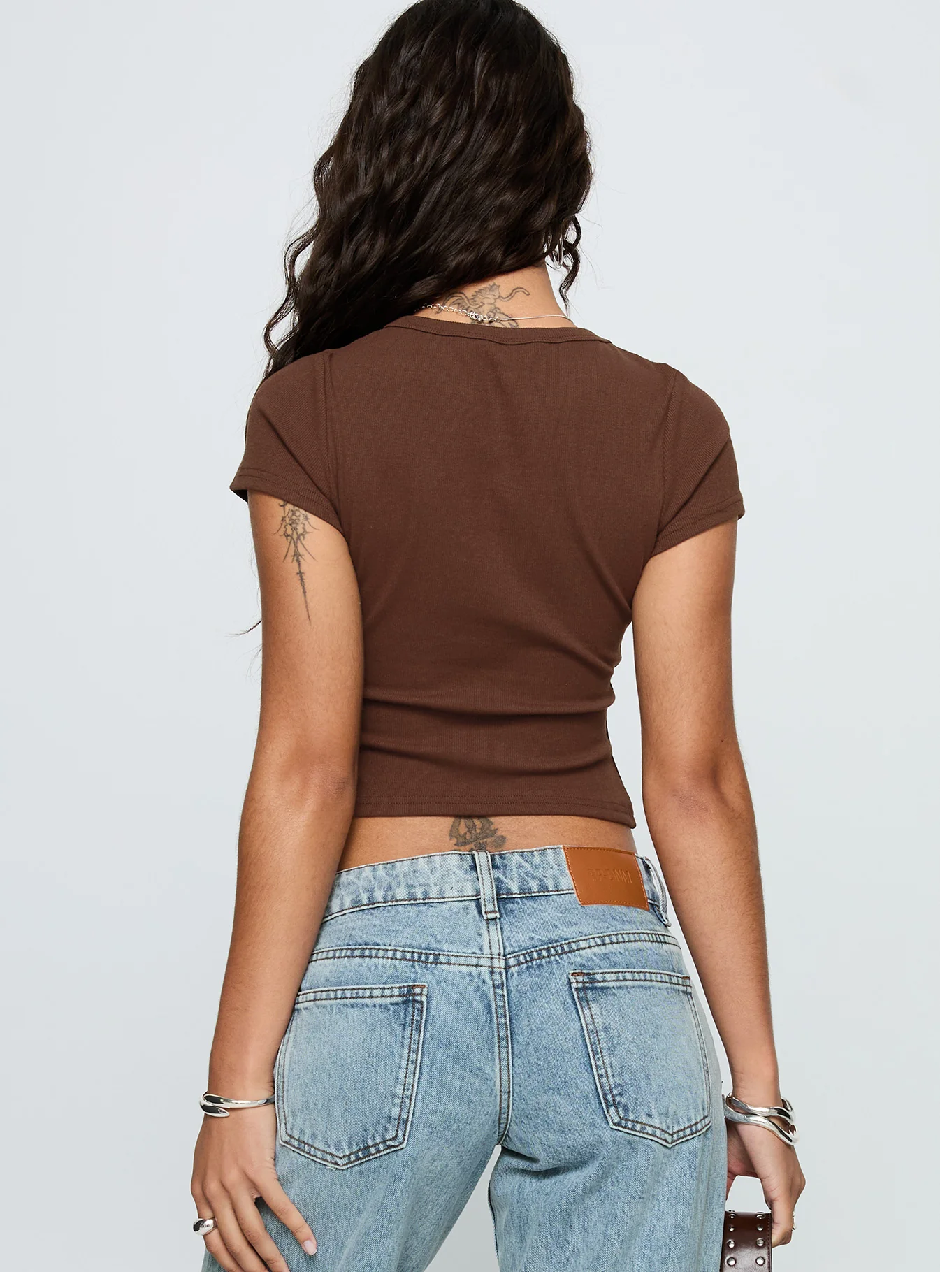 Baseline Scoop Rib Tee Chocolate