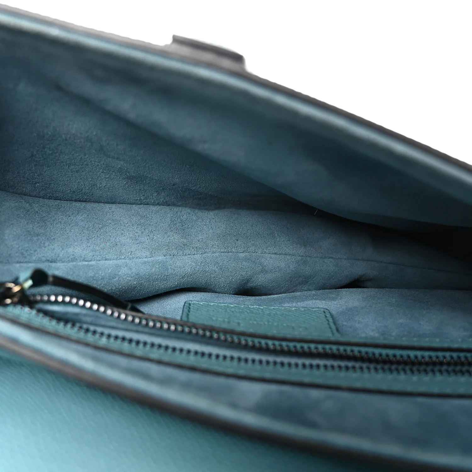 Grained Calfskin Saddle Bag Azure Blue - Top Club