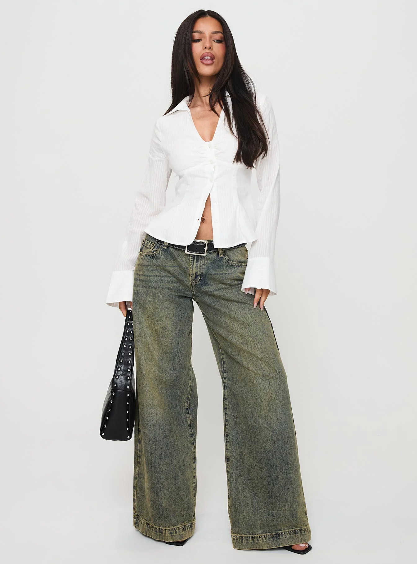 Elowenn Long Sleeve Top White