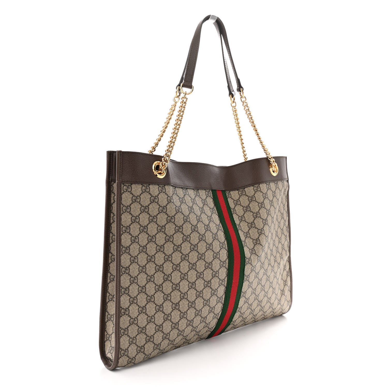 GG Supreme Monogram Large Rajah Chain Tote Beige New Acero - Top Club