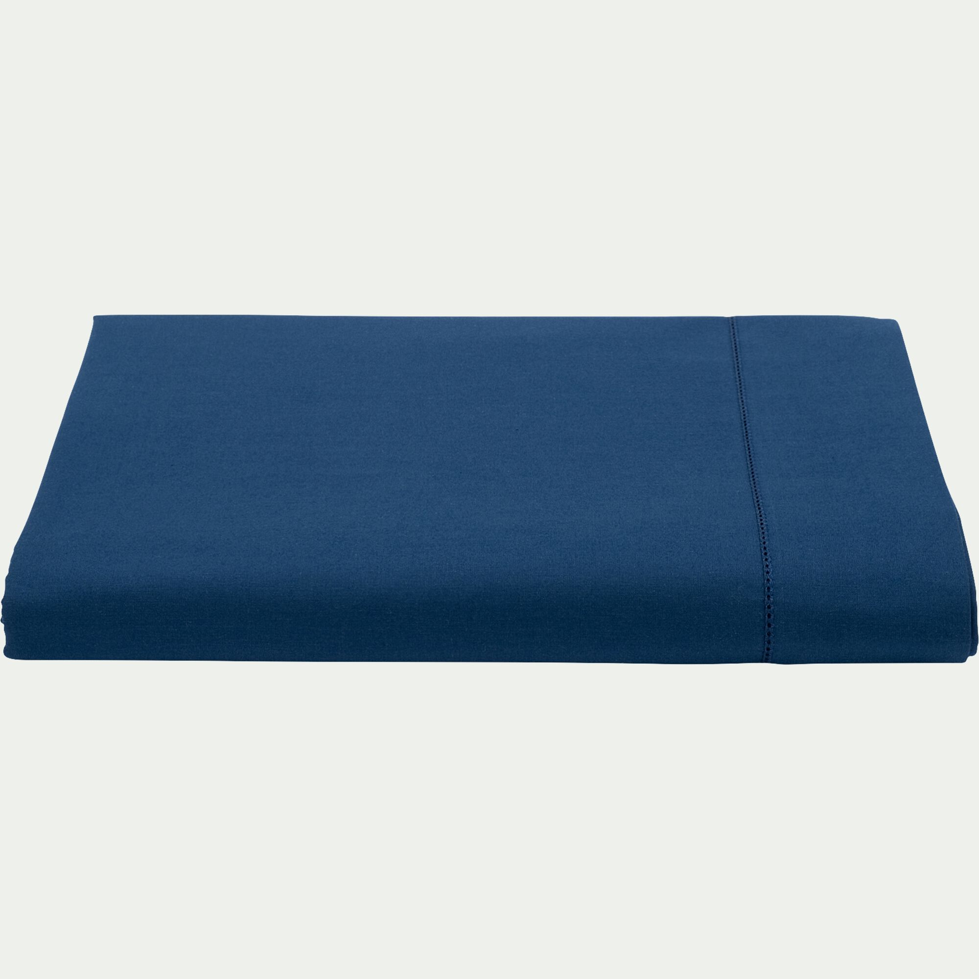ORGANICA - Drap plat en coton bio 270x300cm - bleu abysse