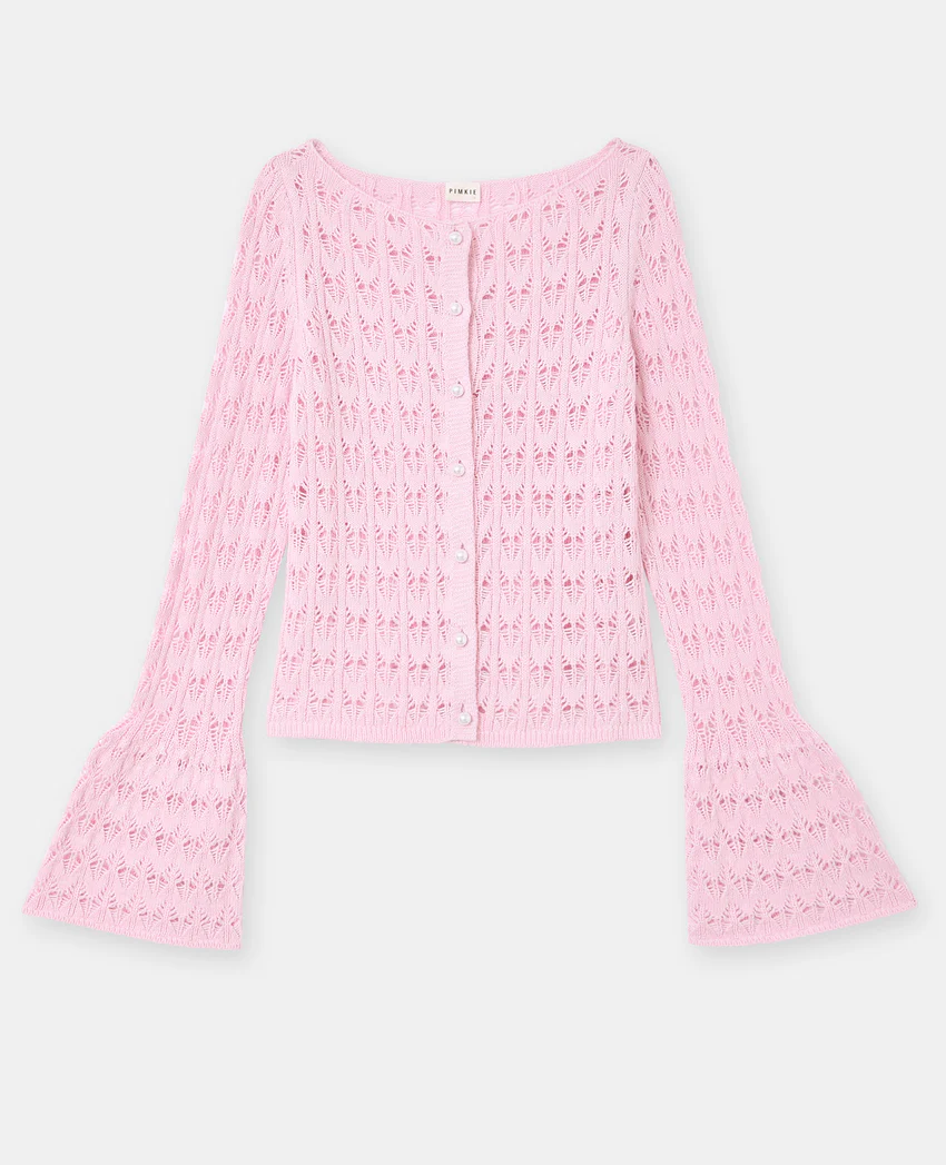 Pimkie Gilet en maille ajourée avec boutons perles