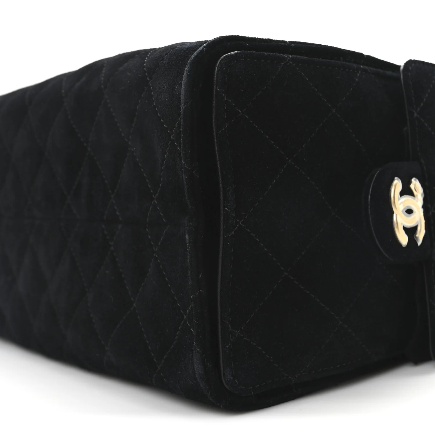 Suede Quilted Small Chanel 25 Handbag Black - Top Club