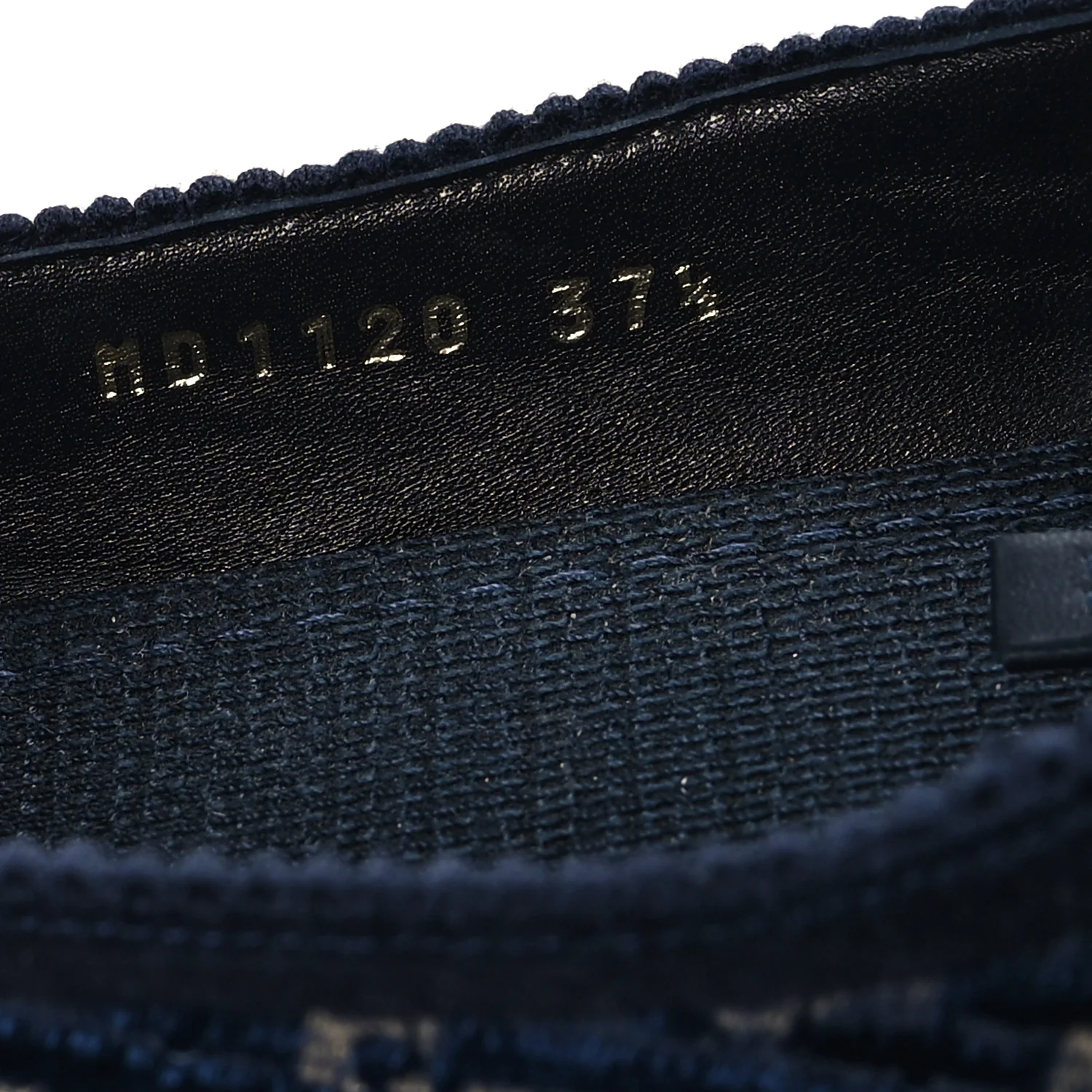 Velvet Oblique Poeme Laced Ballerina Flats 37.5 Deep Blue - Top Club