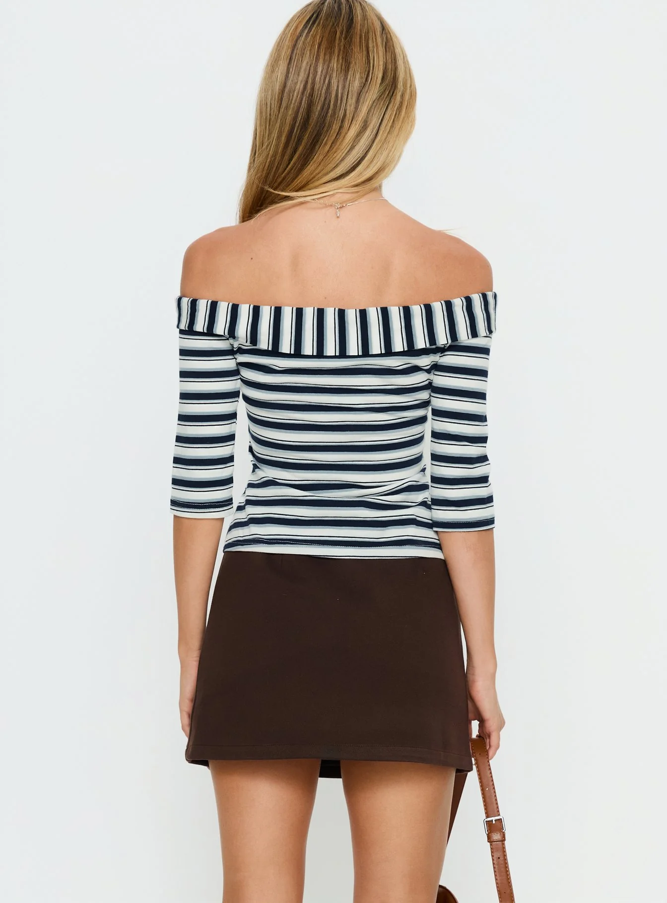 Dinnie Faux Suede Mini Skirt Brown