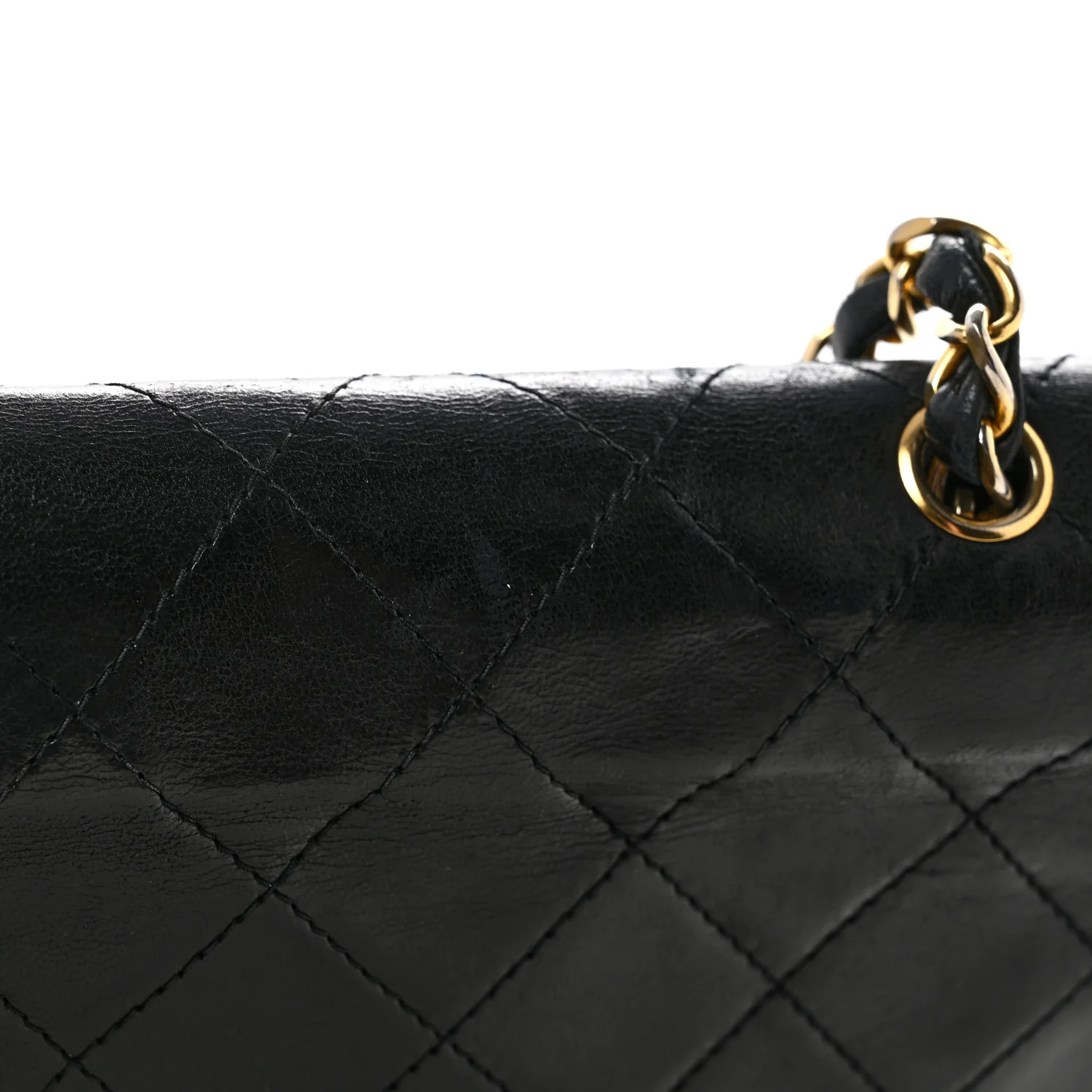 Lambskin Quilted Envelope Flap Black - Top Club