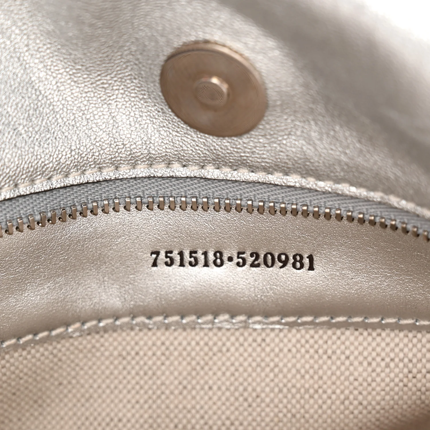 Sakai Be Green Calfskin Diagonal Stitched Small Blondie Tote Silver - Top Club