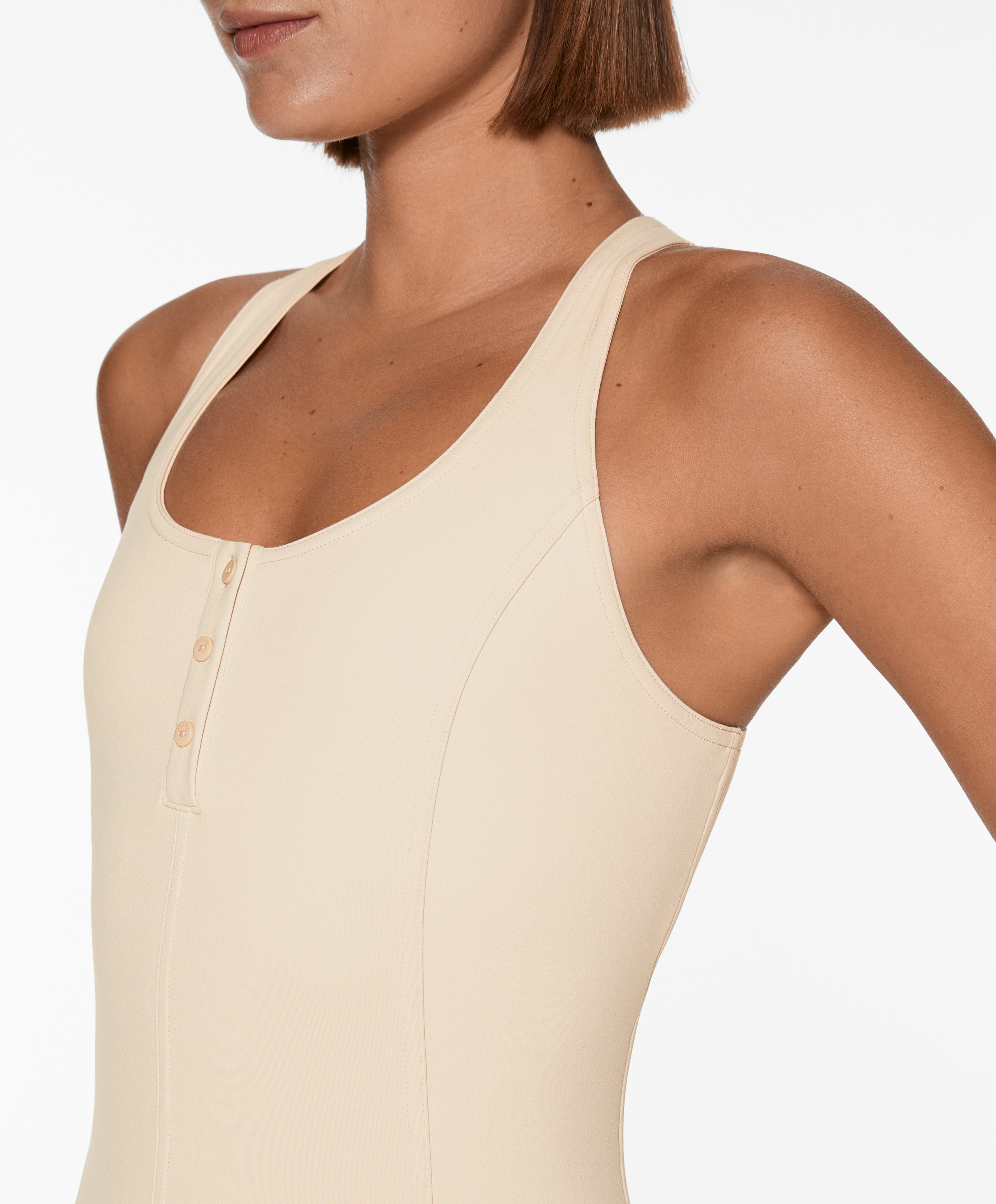OYSHO Comfortlux open back short jumpsuit