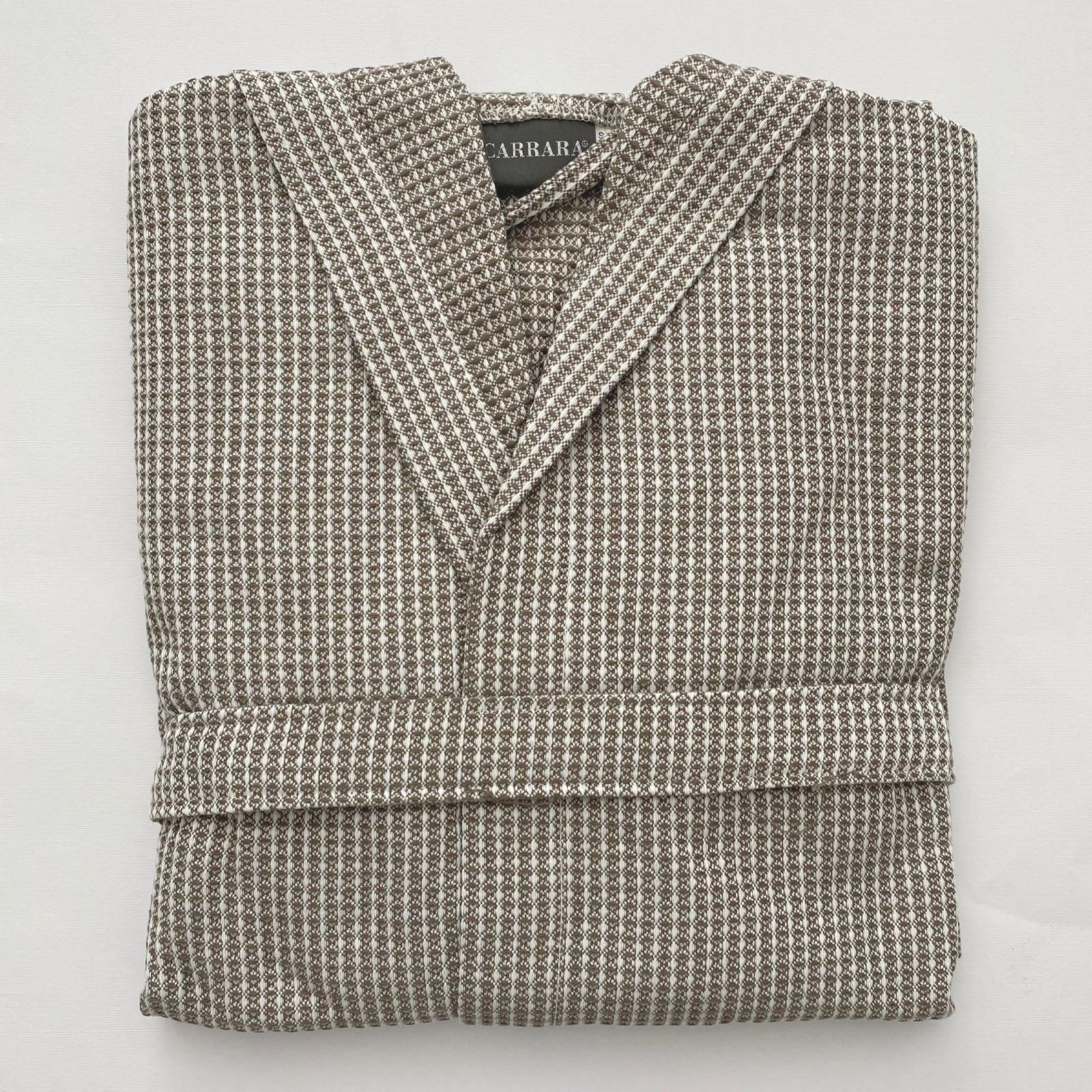 Accappatoio Con Cappuccio In Nido D'Ape Marsiglia S-M Visone Carrara Fyber