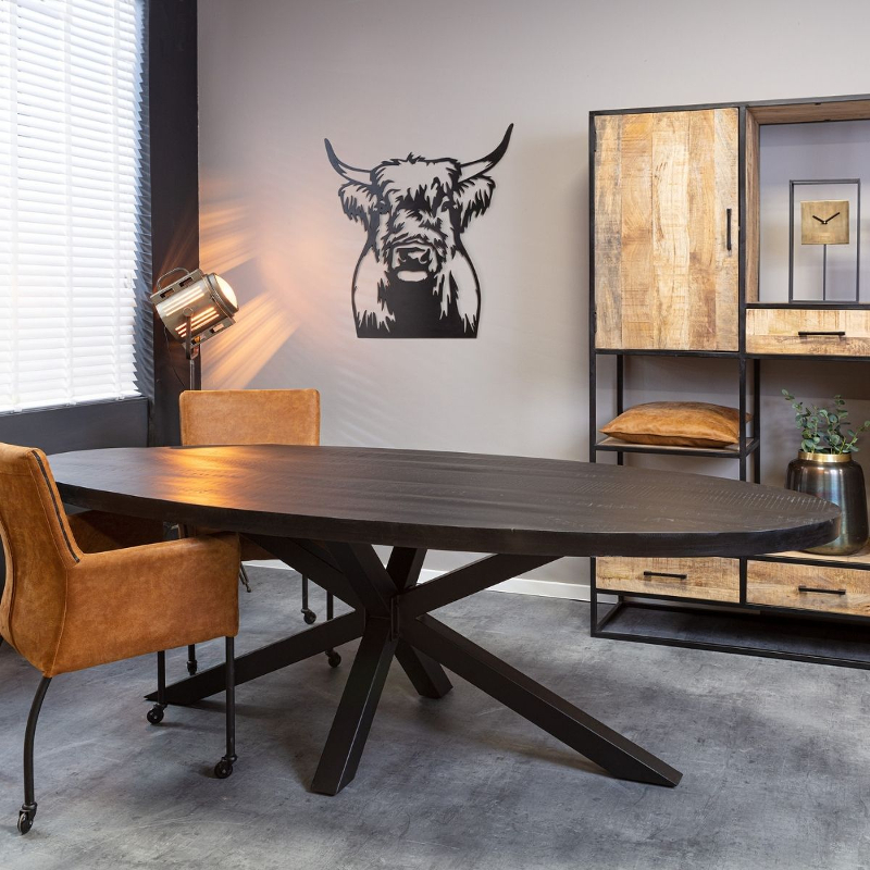 Ovale Tafel Maas Zwart Maat 300