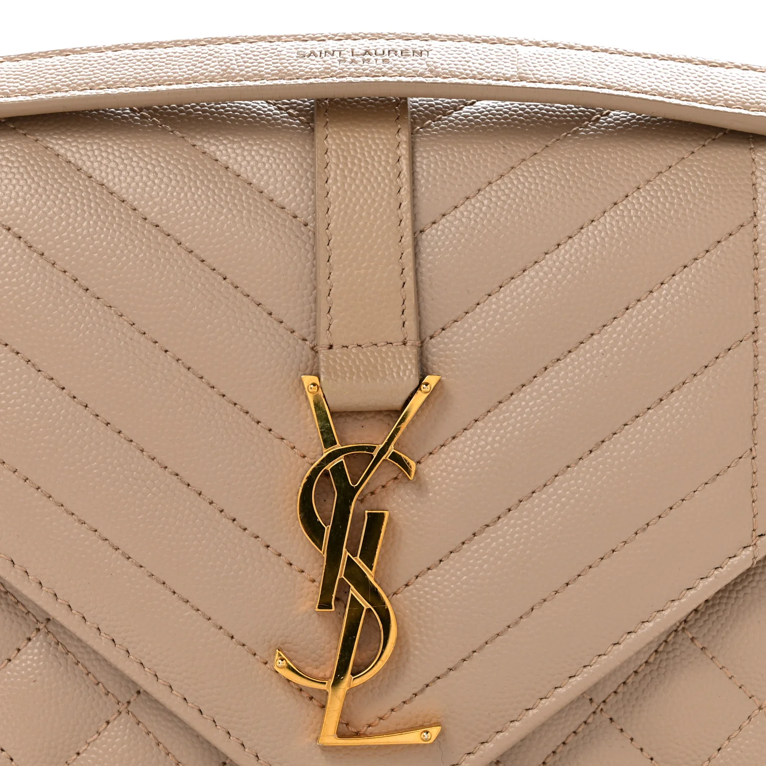 Grain De Poudre Textured Mixed Matelasse Medium Triquilt Monogram Satchel Dark Beige - Top Club
