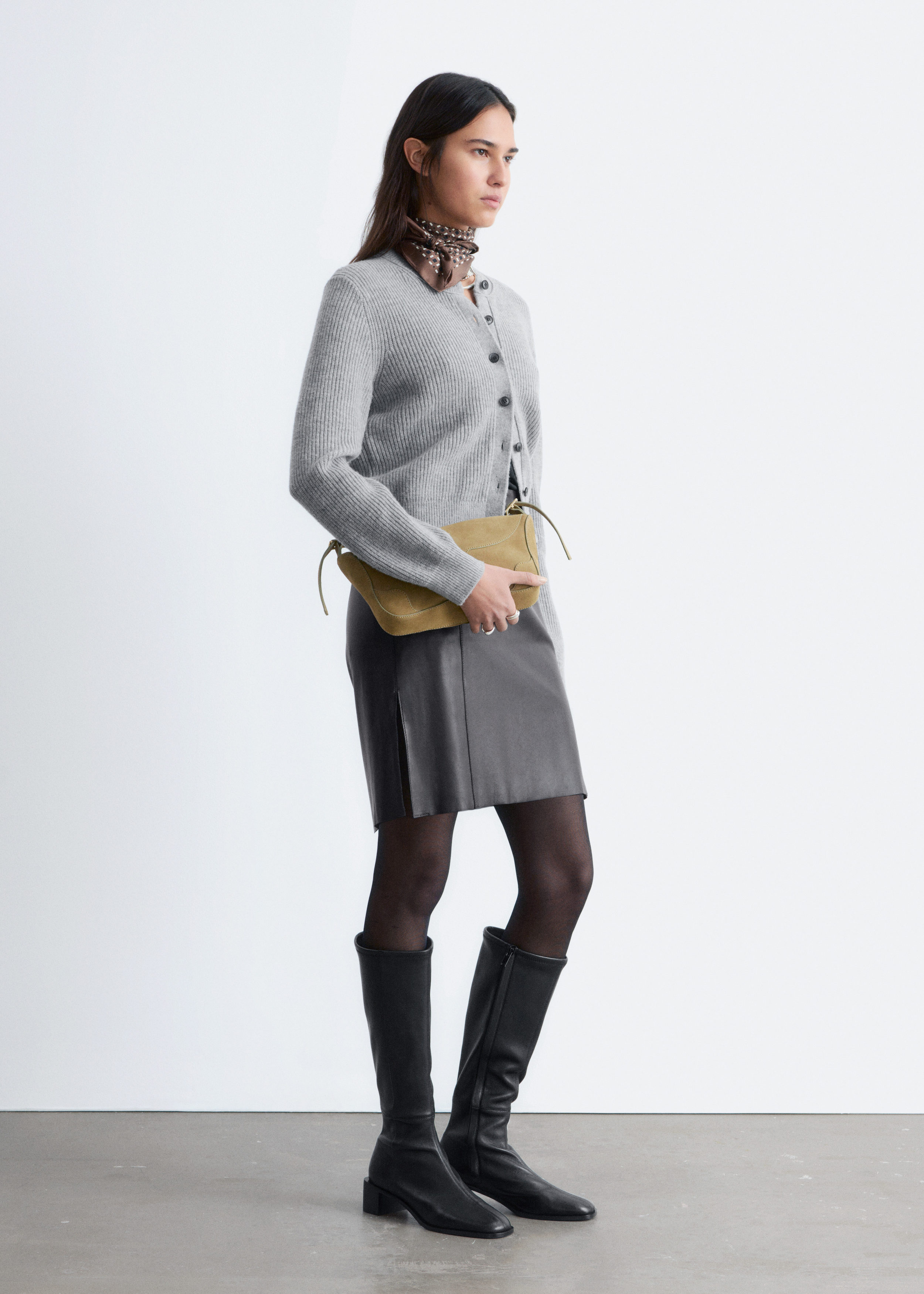 & Other Stories RIB-KNIT CARDIGAN