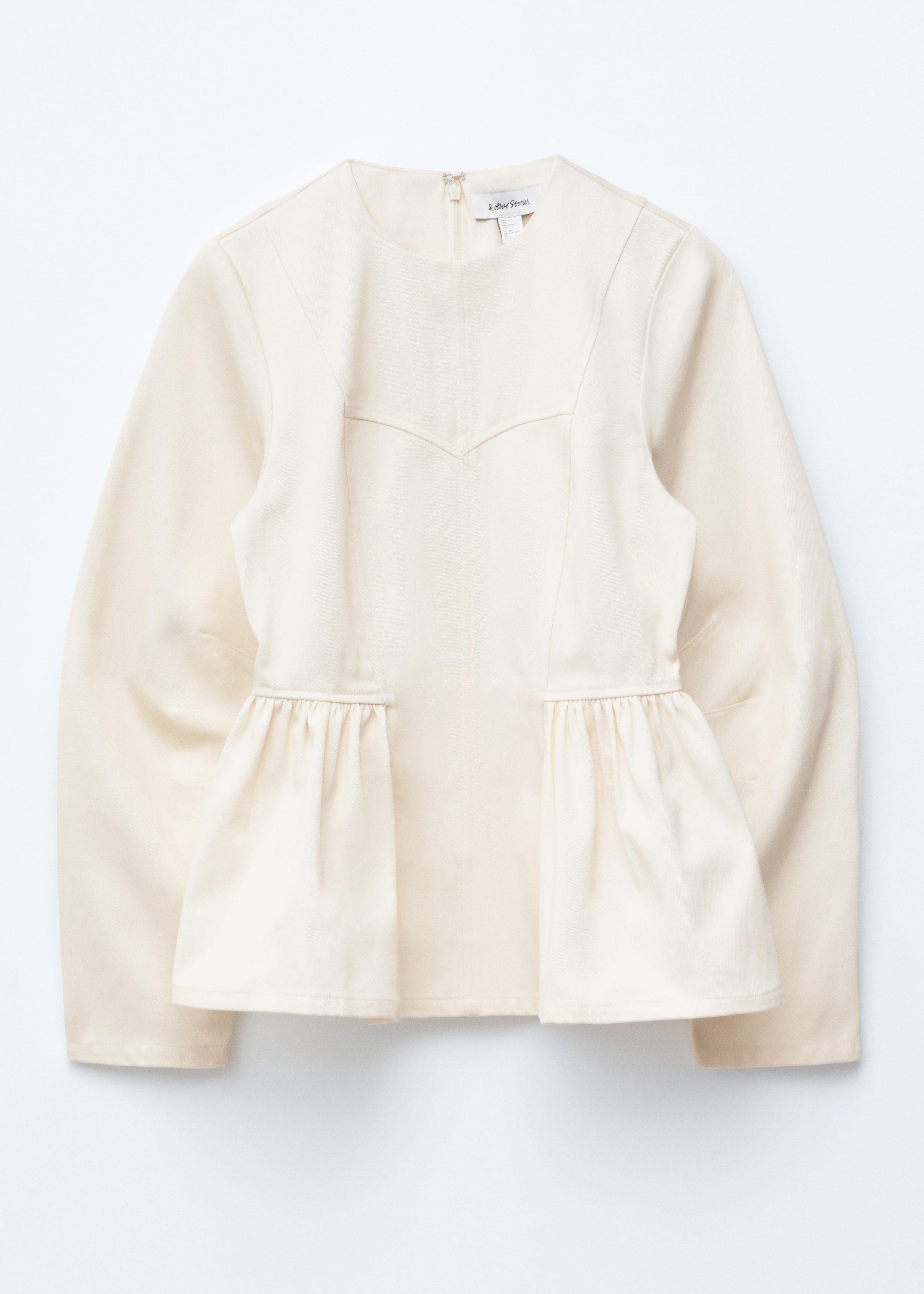 & Other Stories COTTON PEPLUM TOP