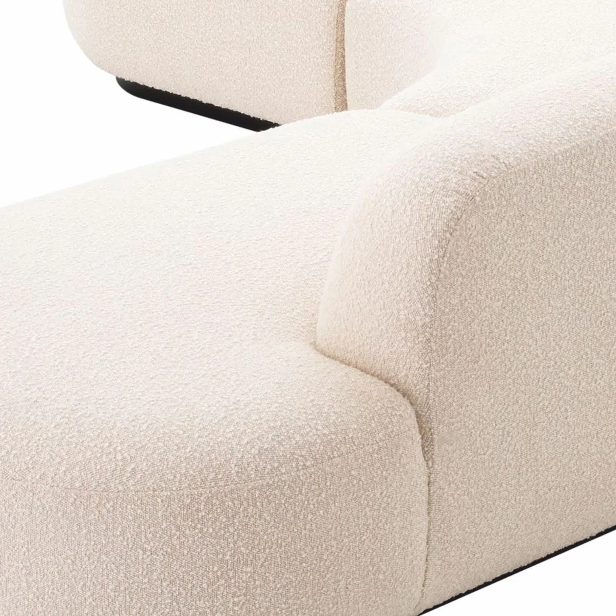 Luxury corner sofa cream / black 300 x 257 x H. 70 cm - living room & hotel furniture