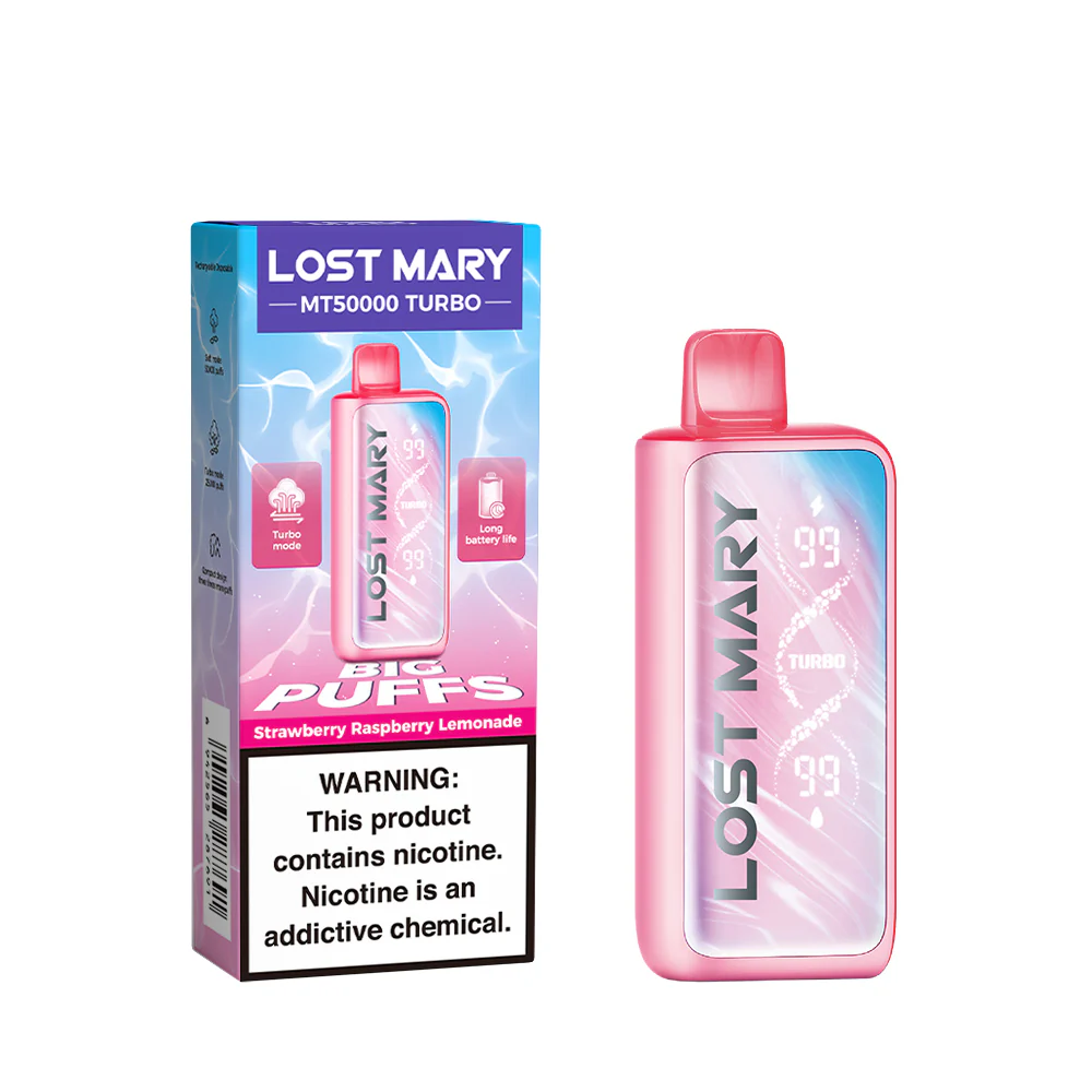 LOST MARY MT50K Turbo vape descartável recarregável (todos os sabores)