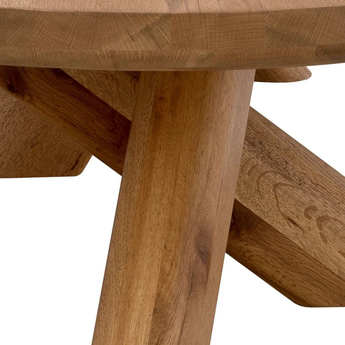 Luxury solid wood coffee table brown 170 x 85 x H. 35 cm - Oval oak wood living room table - Living room furniture - Luxury furniture - Luxury quality