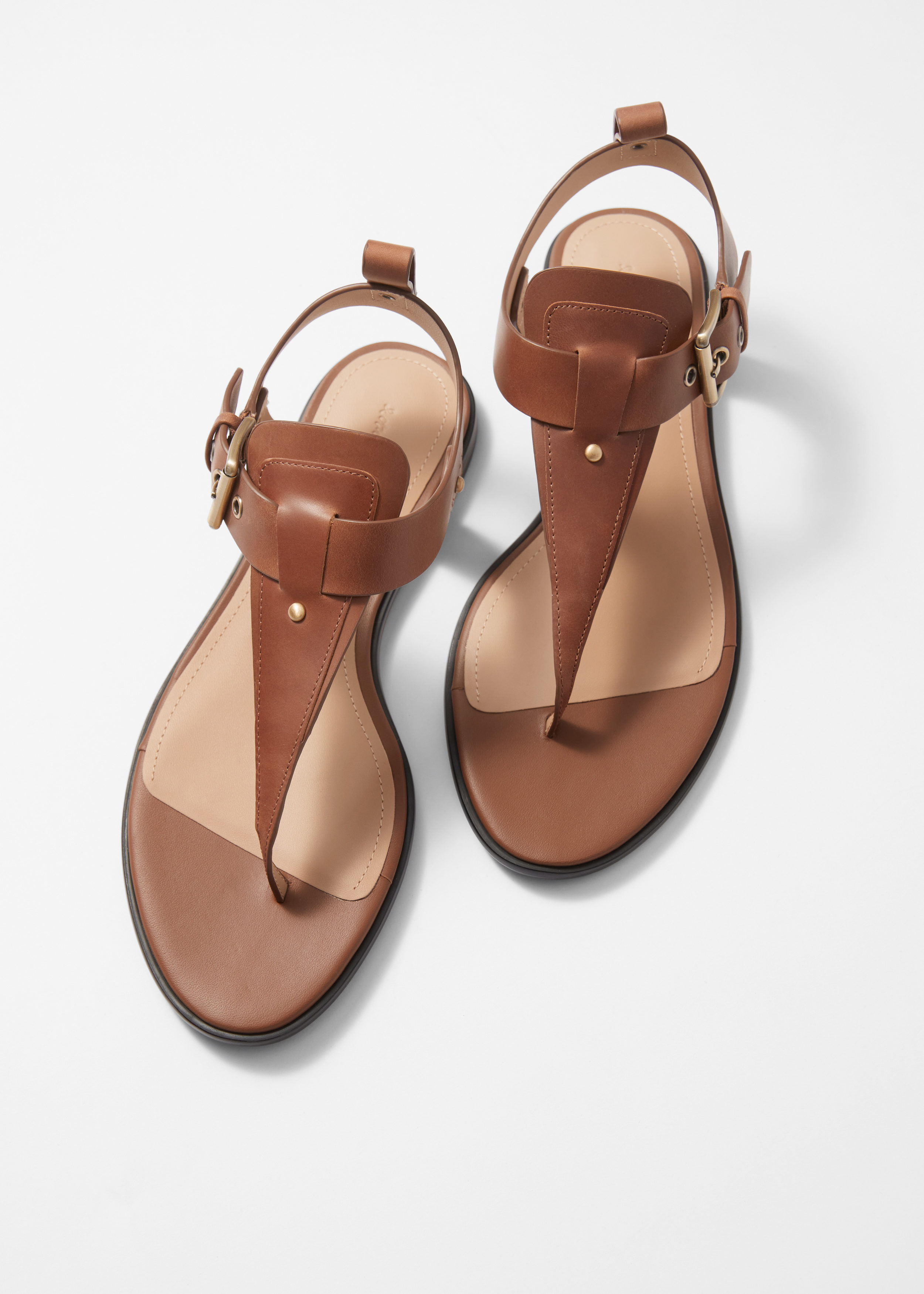& Other Stories ANKLE-STRAP LEATHER SANDALS