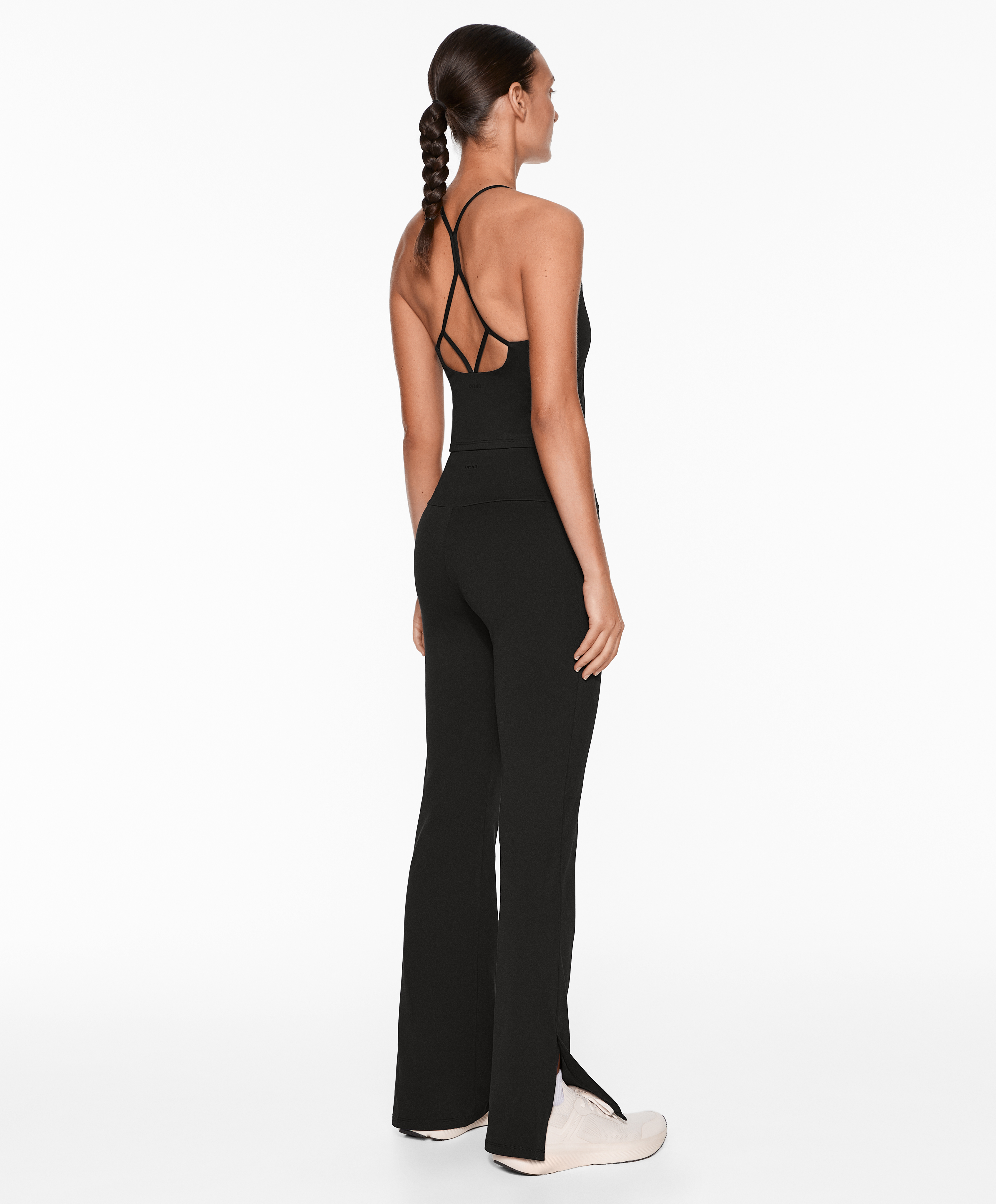 OYSHO Comfortlux slit flare trousers