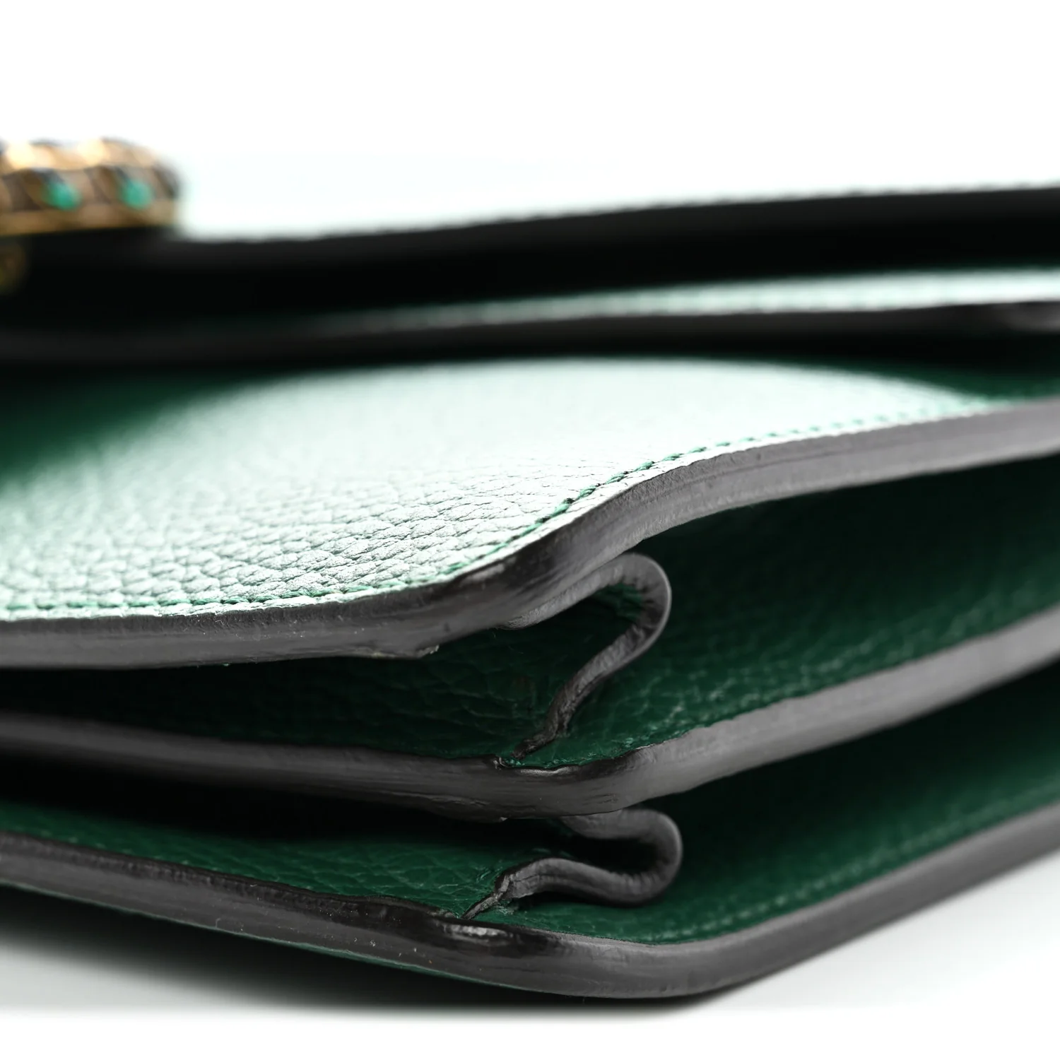 Pebbled Calfskin Small Dionysus Shoulder Bag Emerald - Top Club
