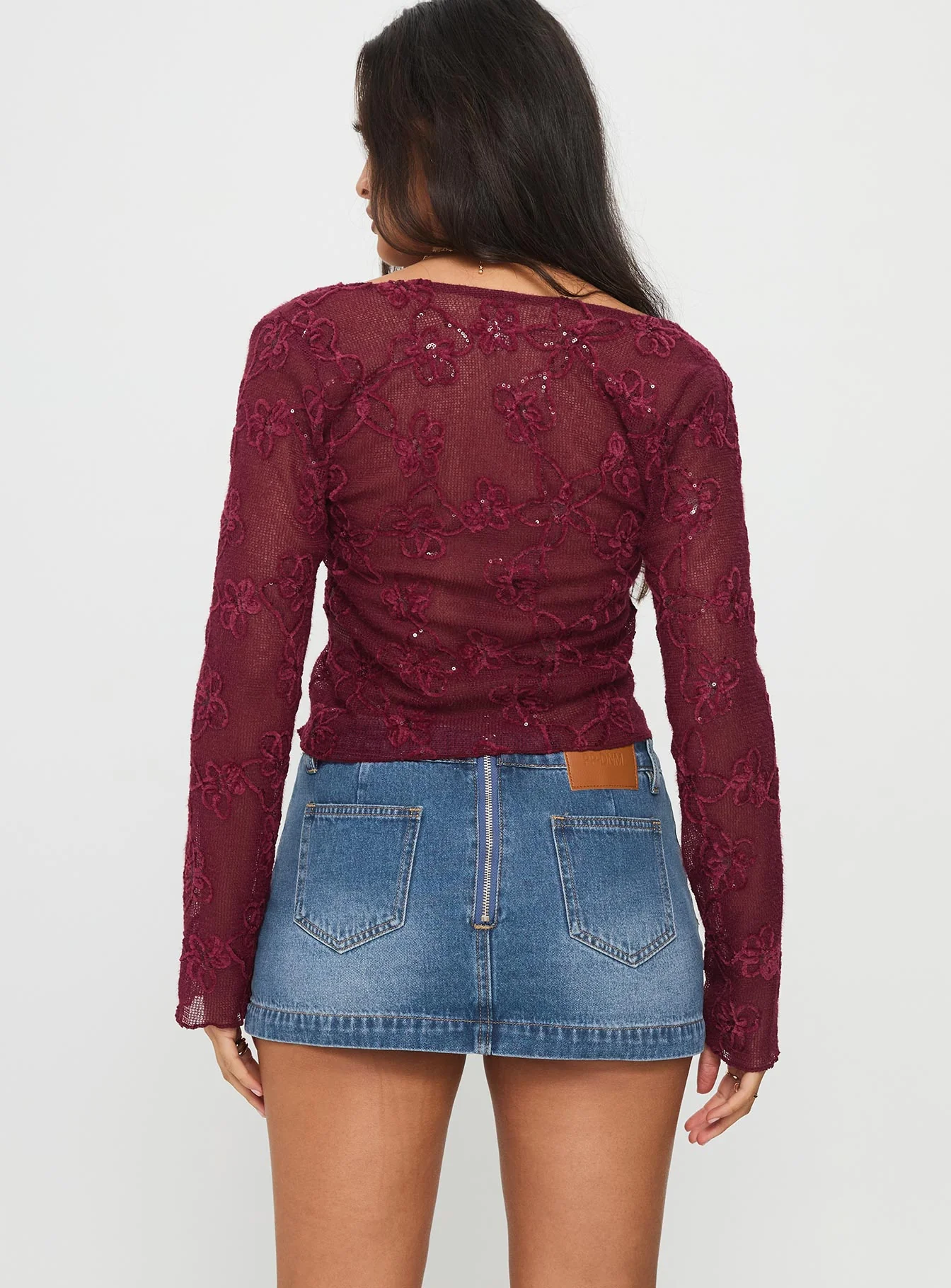 Darbi Denim Mini Skort Mid Blue